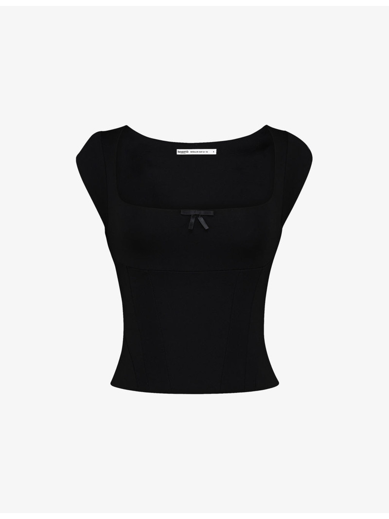 The Cap Sleeve Corset Jersey Top 1