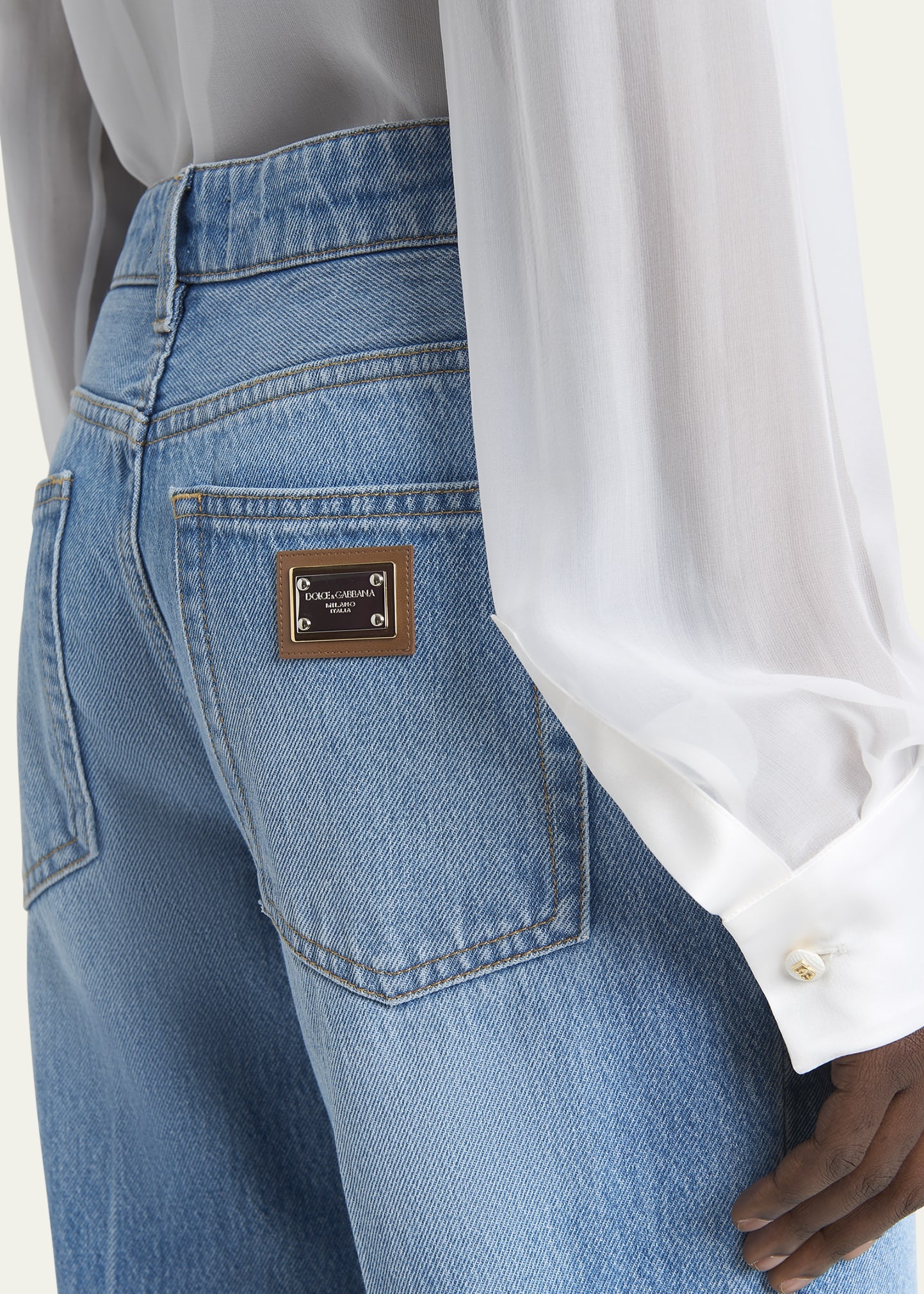 Old Crisp Straight Leg Denim Pants - 5