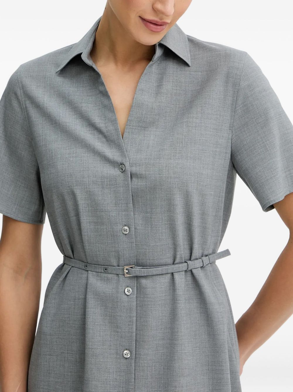 belted shirt dress - 4