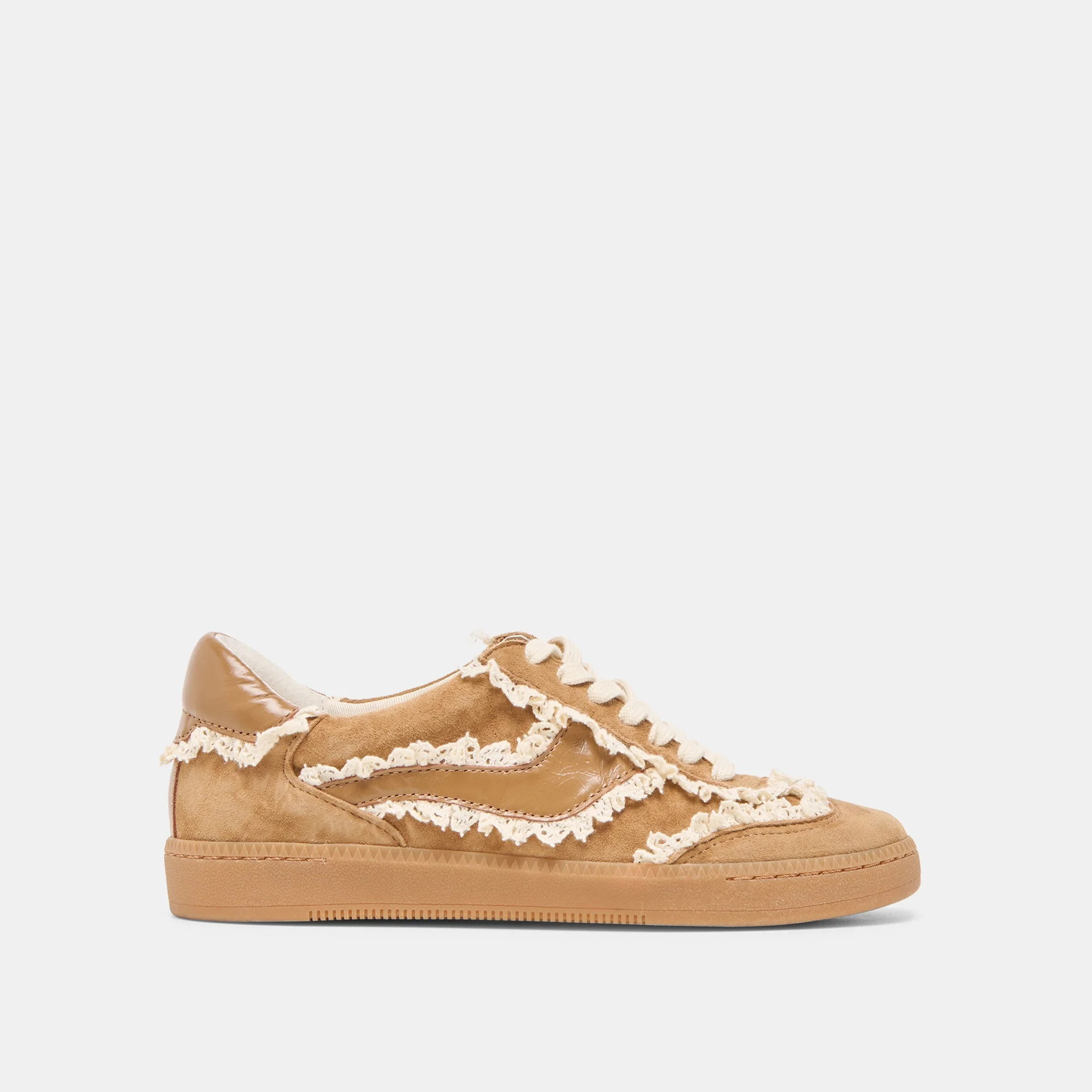 NOTICE LACE SNEAKERS LT BROWN SUEDE - 1