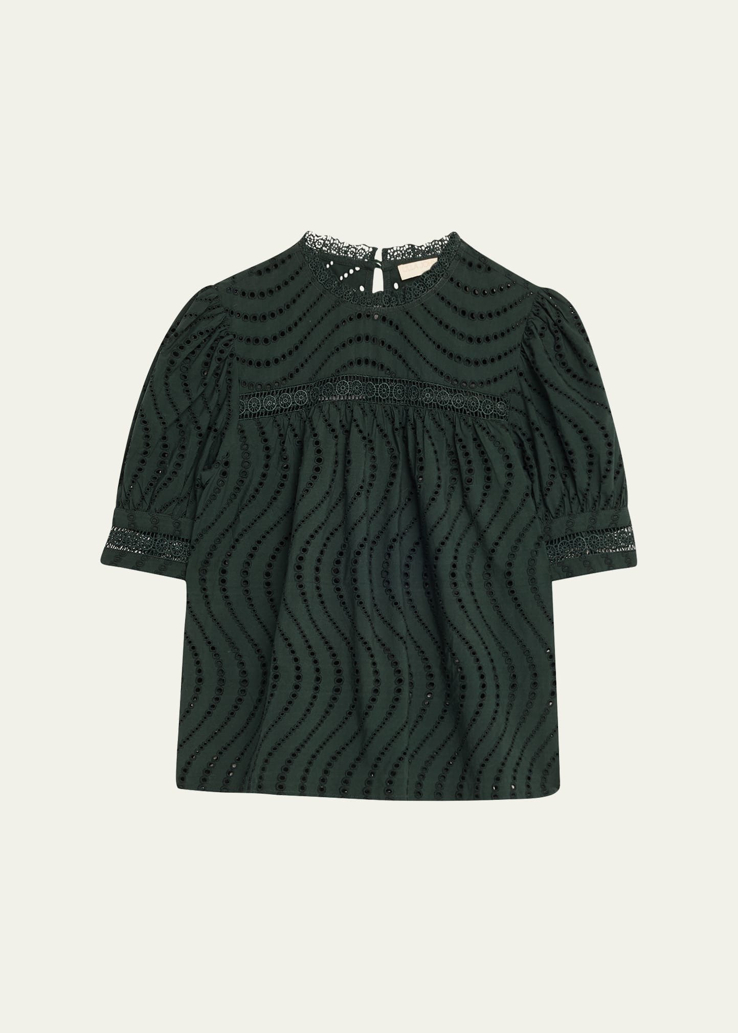Virginia Lace Eyelet Short-Sleeve Blouse - 1