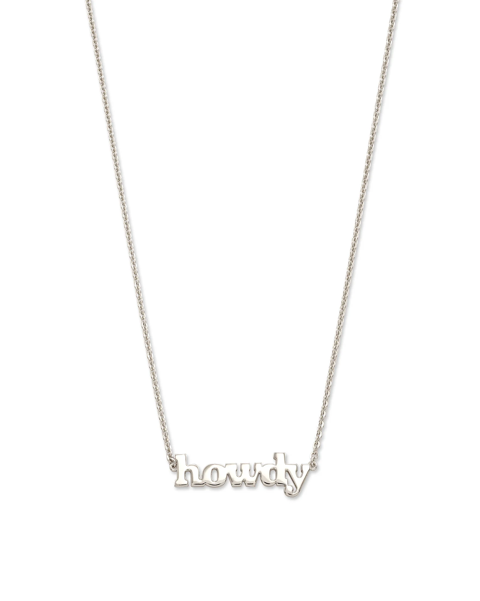 Howdy Pendant Necklace in Sterling Silver - 1