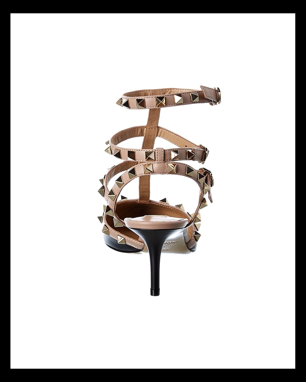 Valentino Rockstud Caged 65 Leather Ankle Strap Pump - 3
