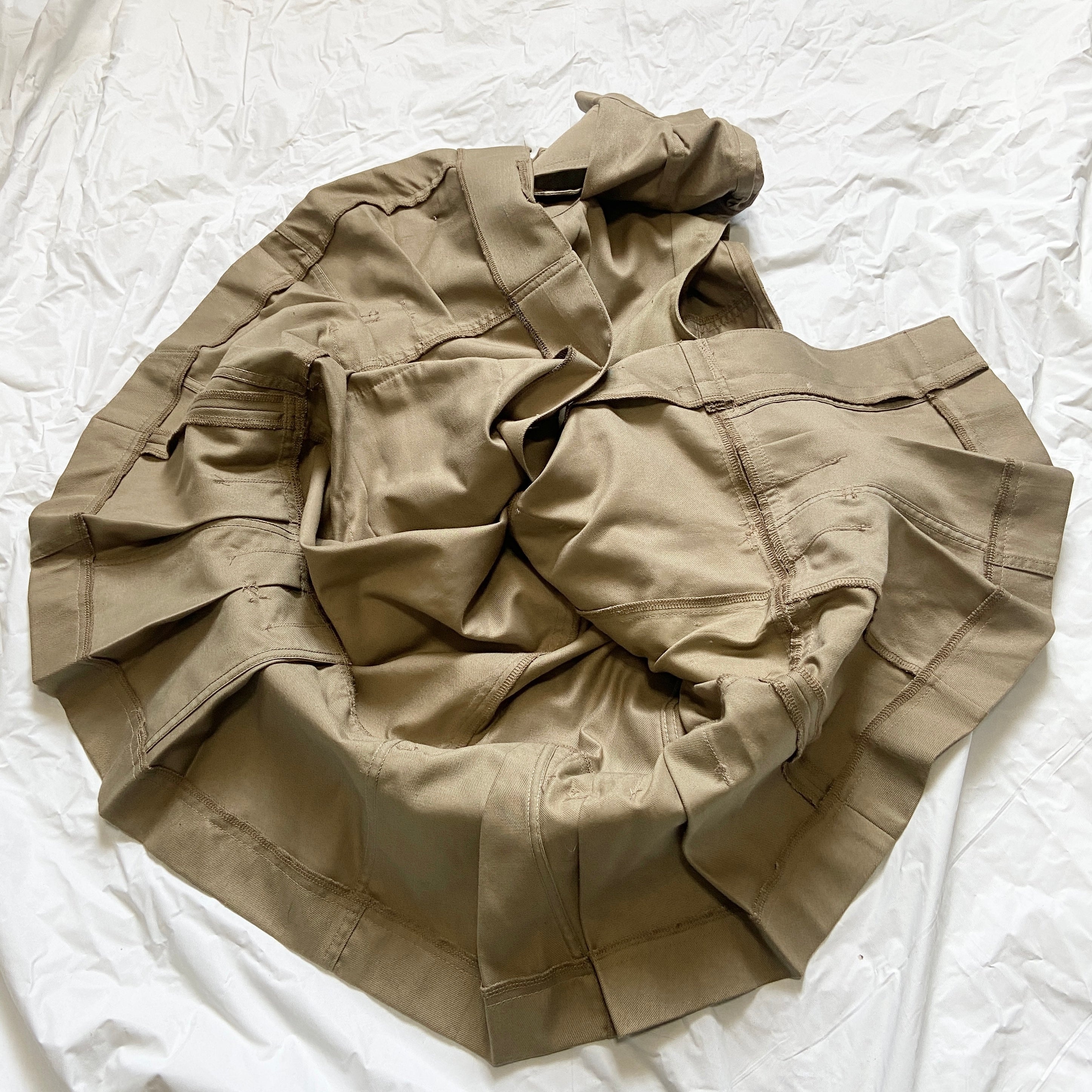 20471120 - 20471120 paper khaki rebuilt pleated shirt vest - 8
