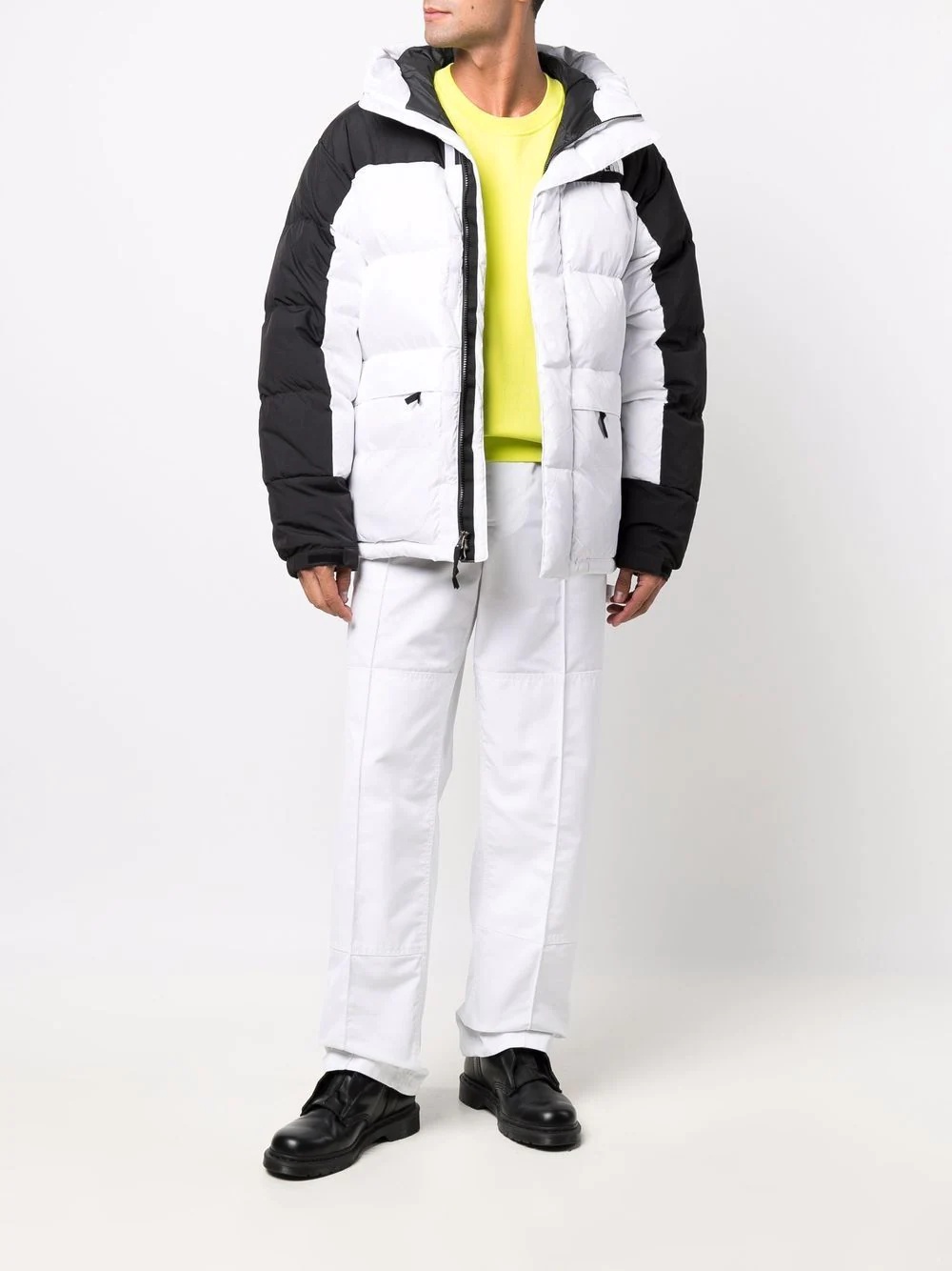 colour-block padded jacket - 2