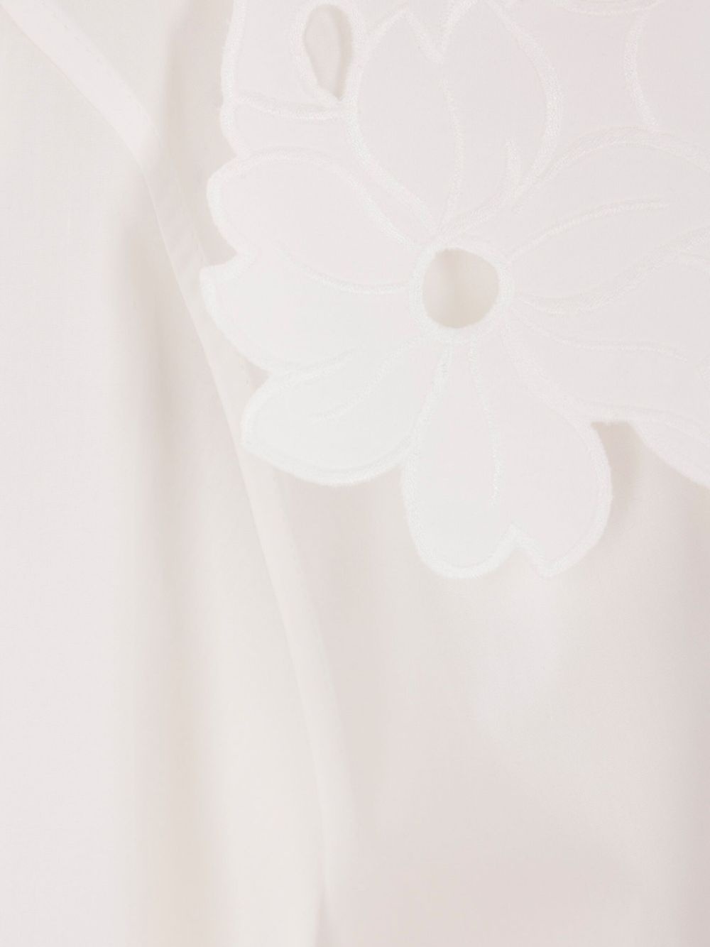 embroidered lavallière shirt - 6
