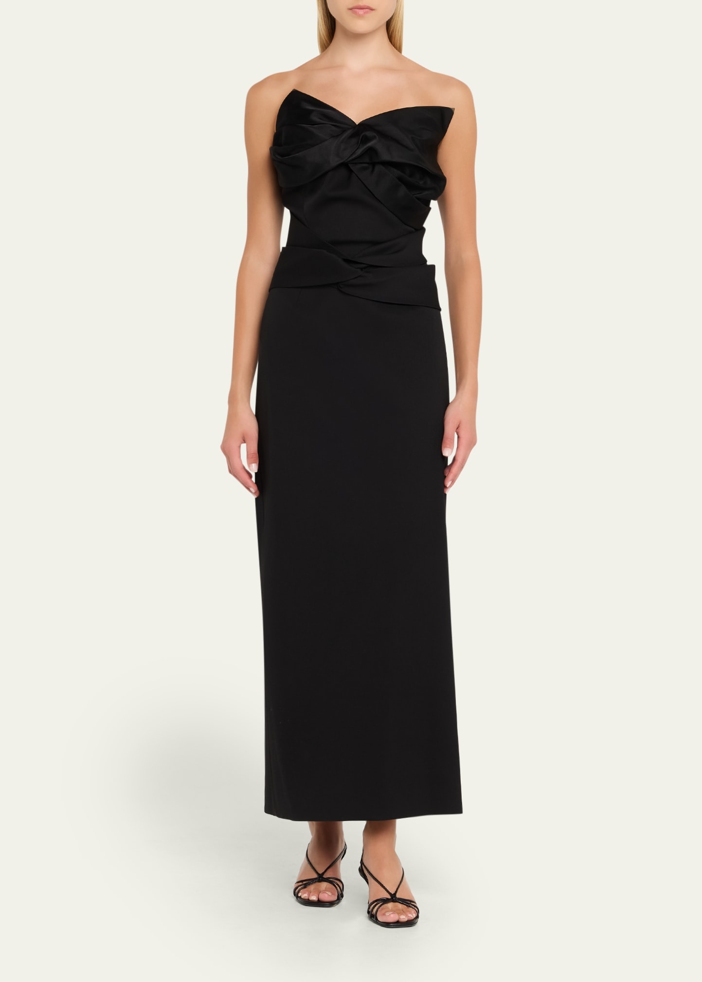 Sleeveless Bow Detail Gown - 2