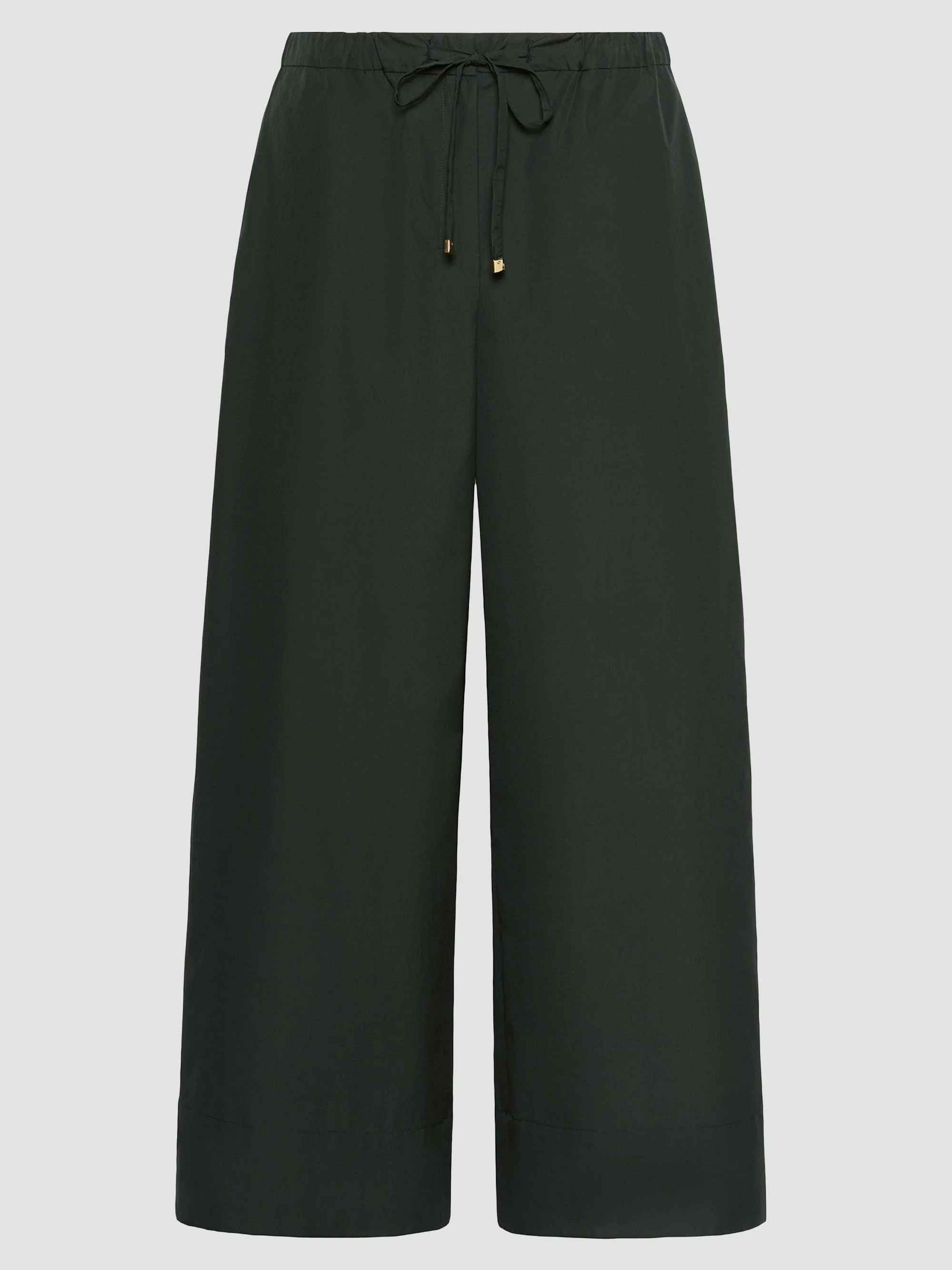 Women's Cotton Poplin Jogging Trousers - Green - 1