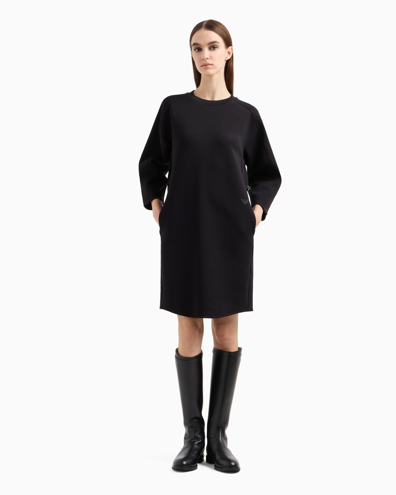 DOUBLE-JERSEY DRAWSTRING DRESS - 2