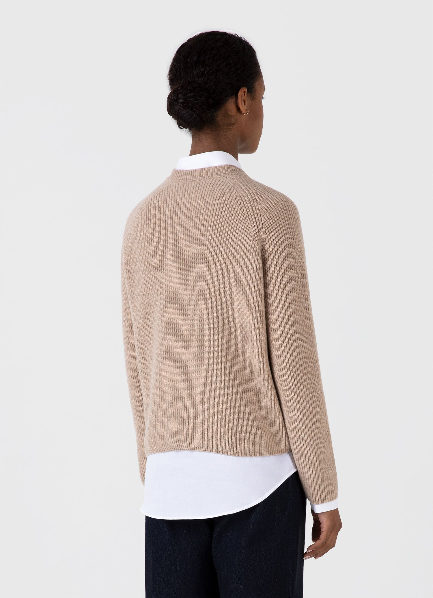 Wool Cashmere Rib Jumper - 3