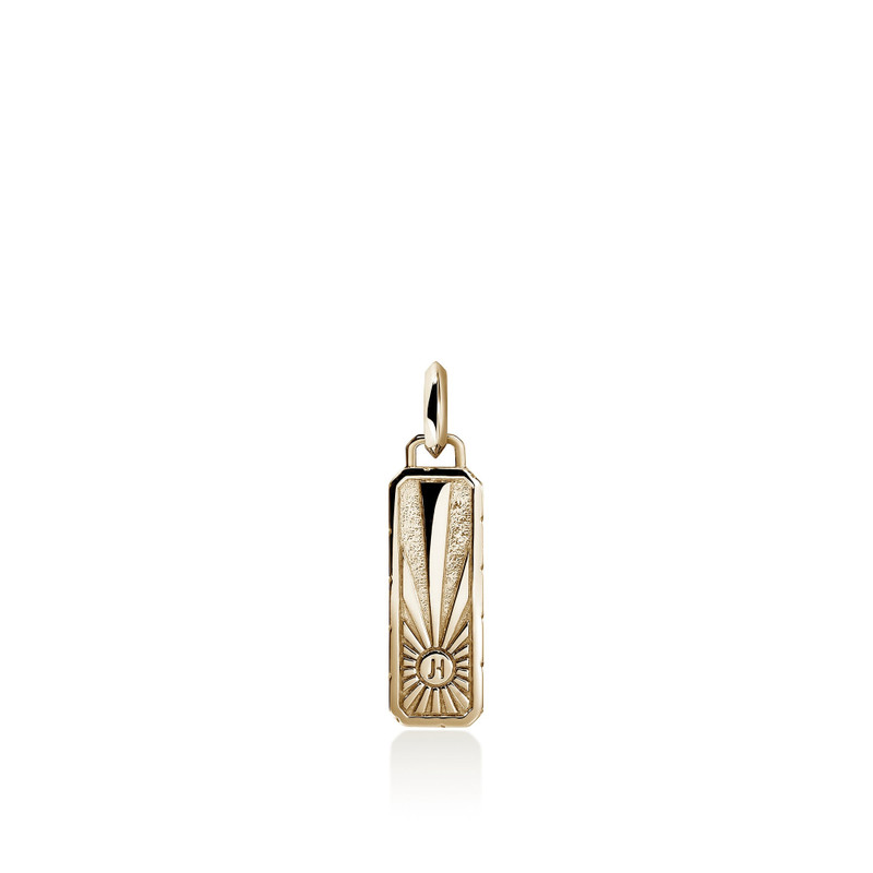Black Onyx Talisman Pendant, Gold 4