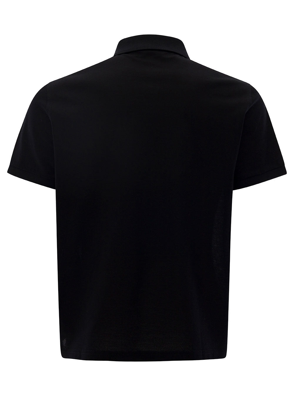 Saint Laurent Men Embroidered Logo Short Sleeved Polo In Black Cotton Man - 2