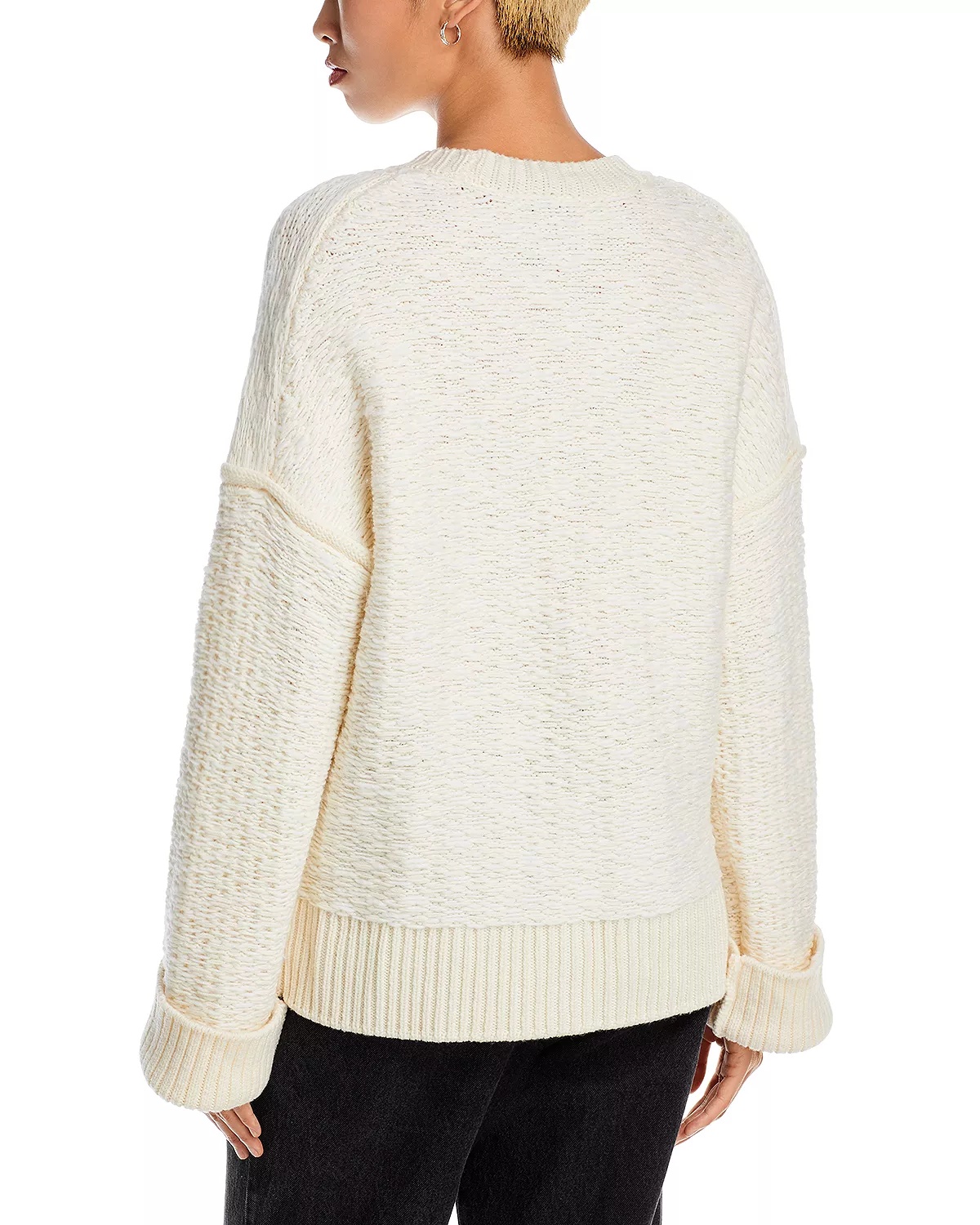 Wool Float Jacquard Oversized Sweater - 3