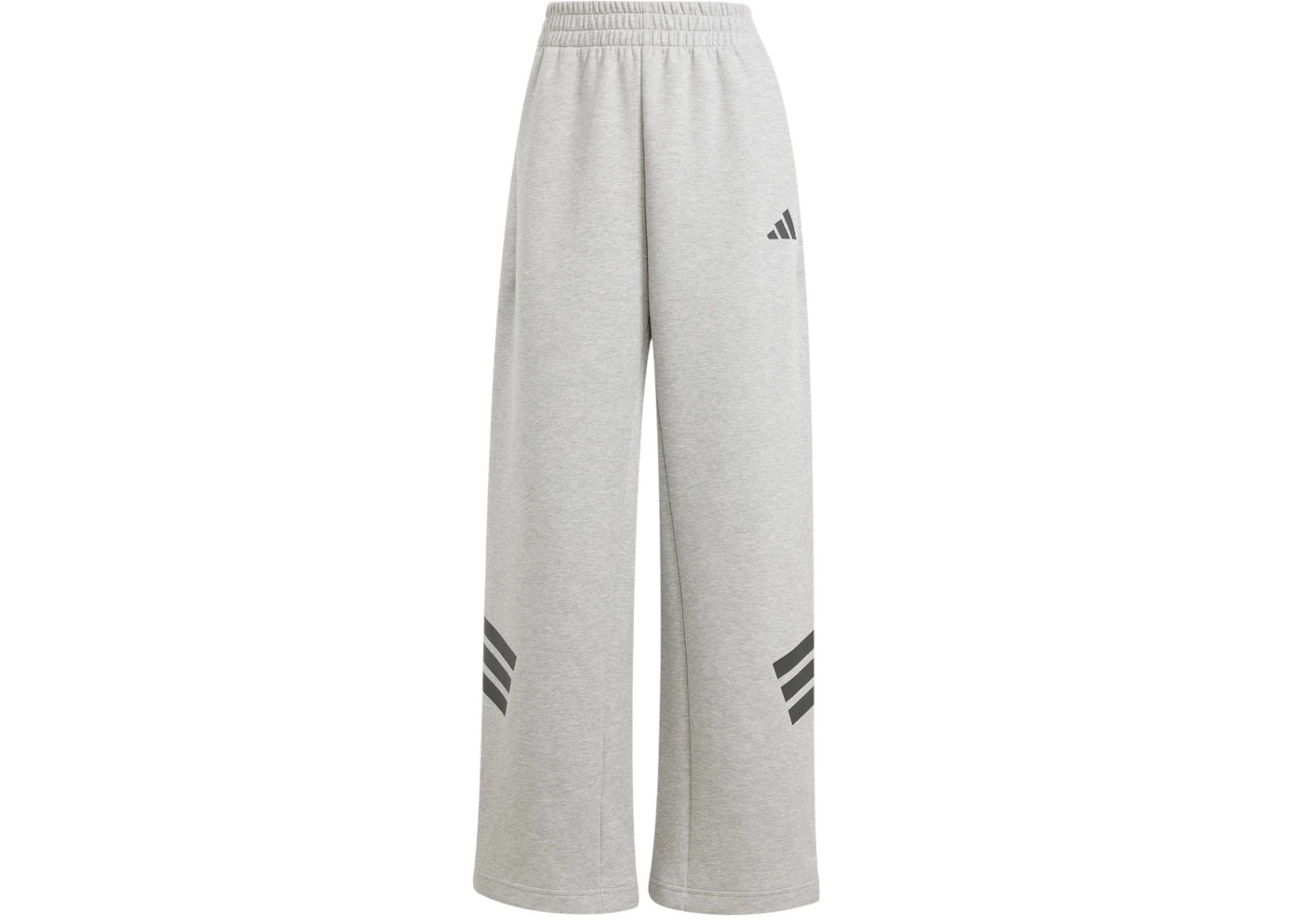 adidas Women's Future Icons 3-Stripes Open-Hem Tracksuit Bottoms Medium Grey Heather - 1