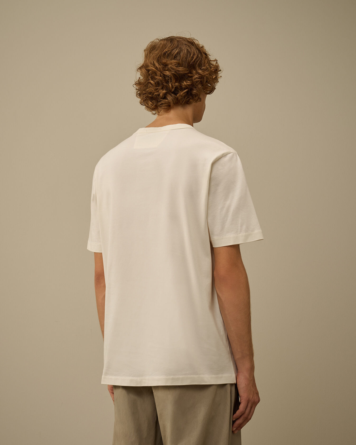 Mercerized 30/2 Jersey Twisted Short Sleeve Logo T-Shirt - 4