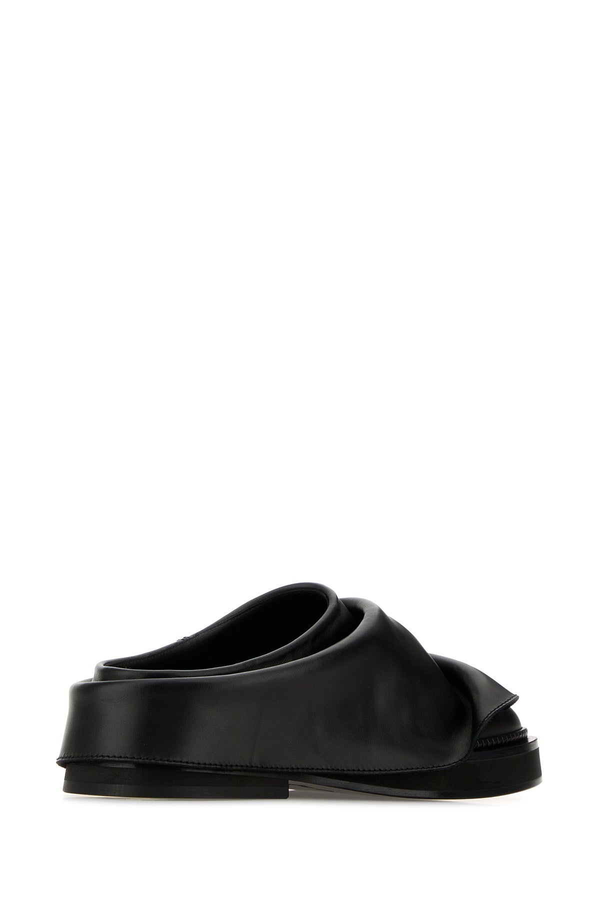 Black leather Mini Robin slippers - 3