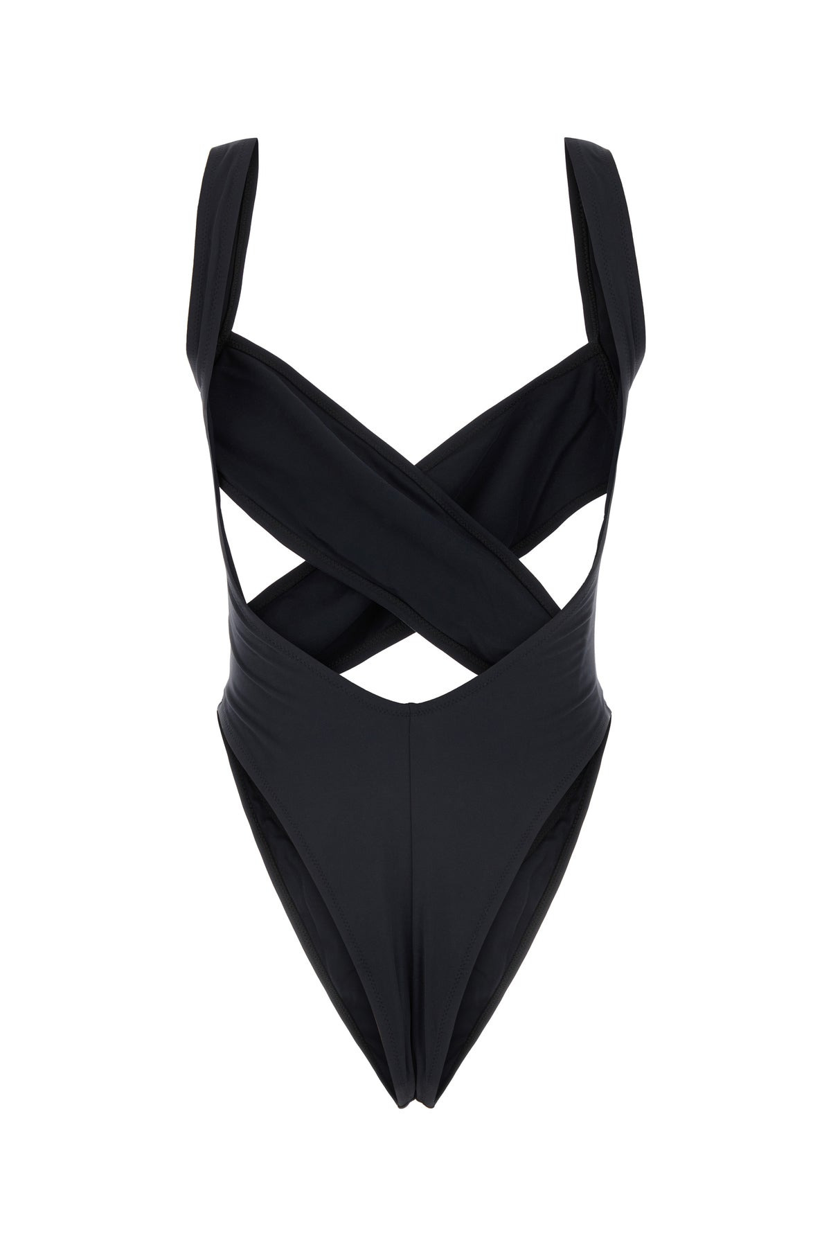 Black stretch nylon Exotica trikini - 2