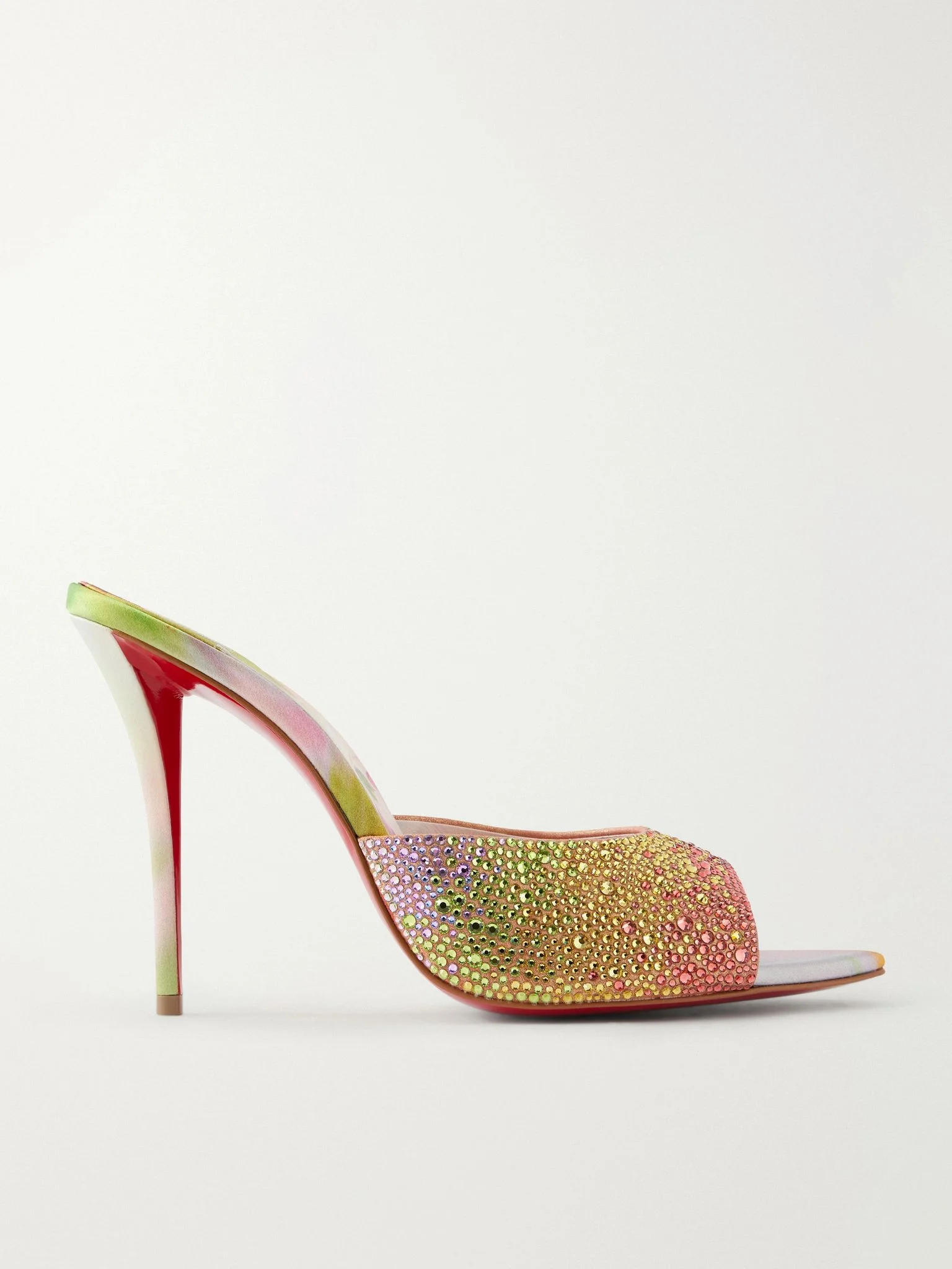 Miss Z 100 crystal-embellished satin mules Multi - 1