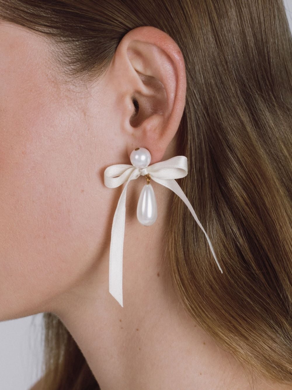 Sylvie bow-detail earrings - 3
