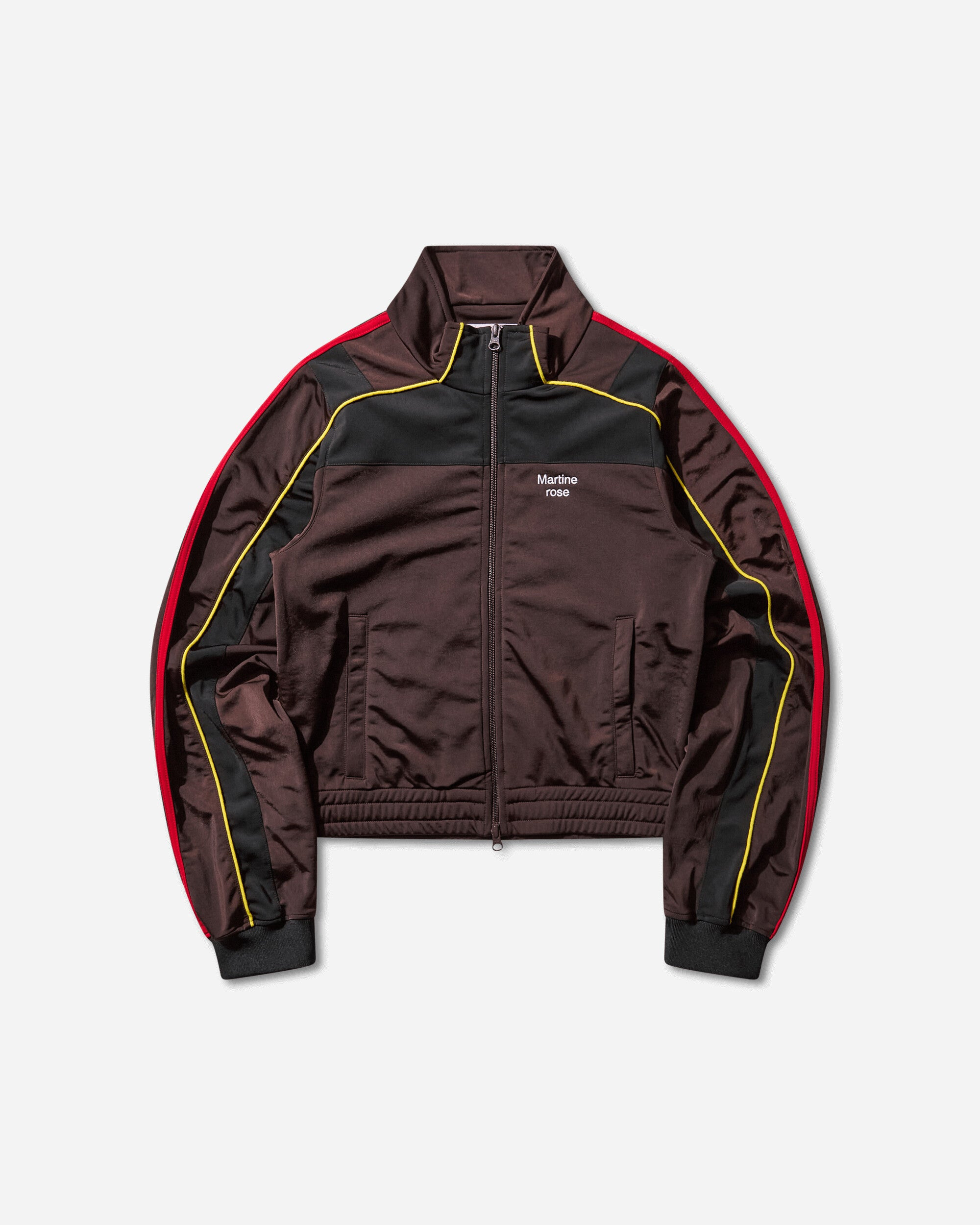 Men's Shrunken Track Jacket Brown - 1