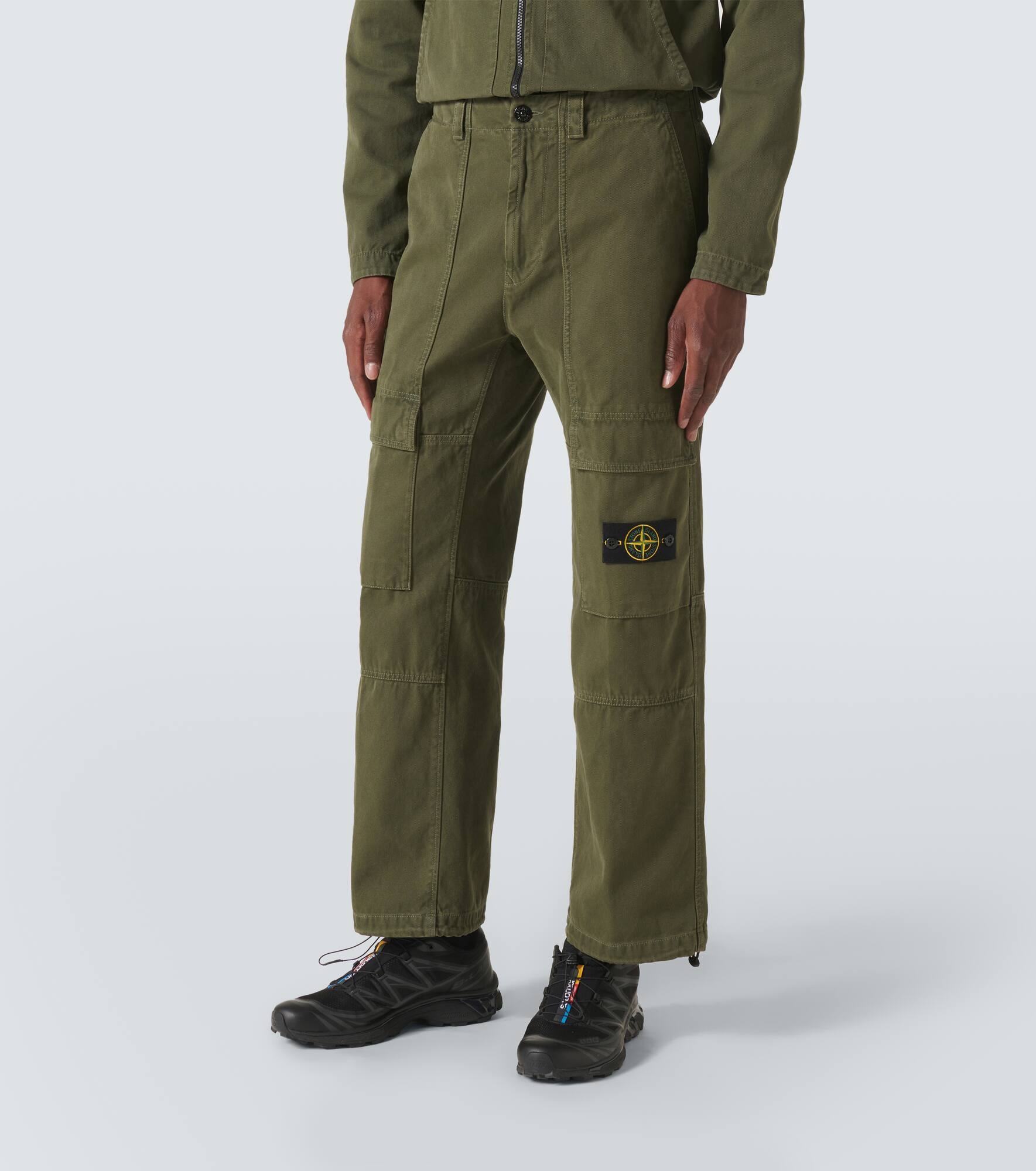 Compass cotton cargo pants - 3