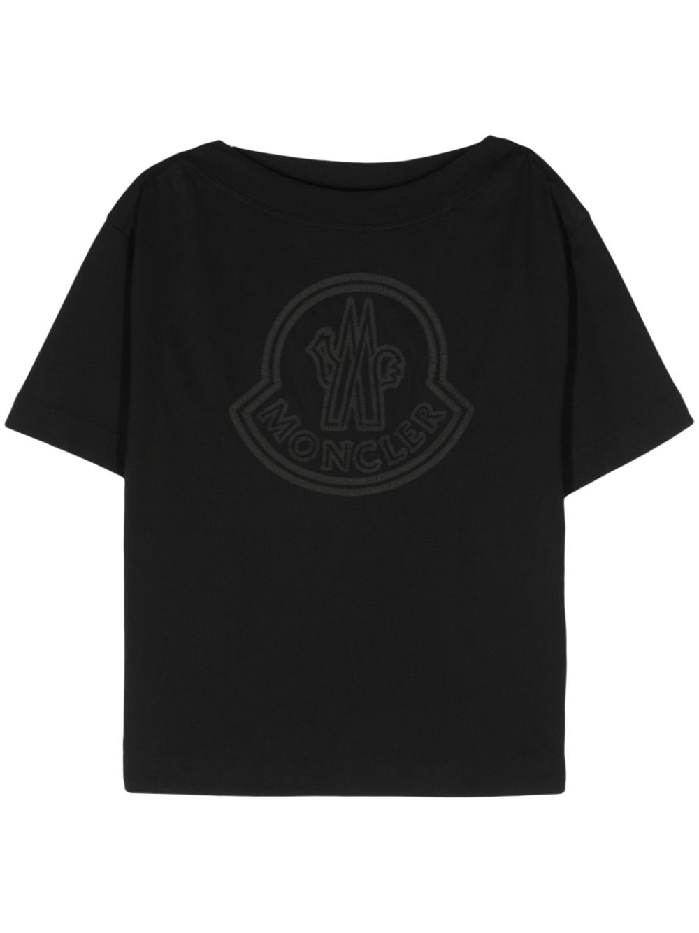 logo-patch cotton T-shirt - 1
