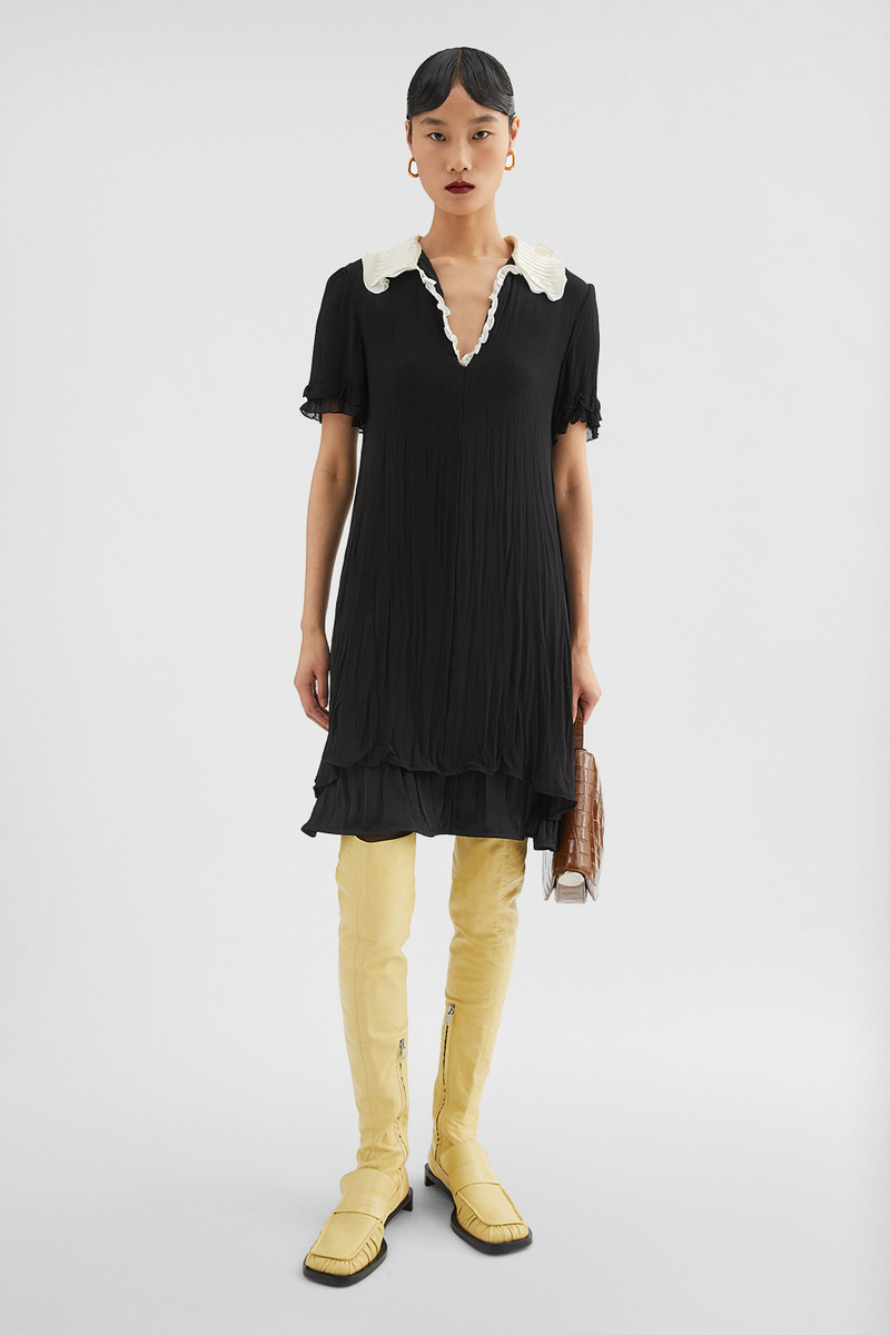 Jil Sander Silk Georgette Ruffle Dress outlook