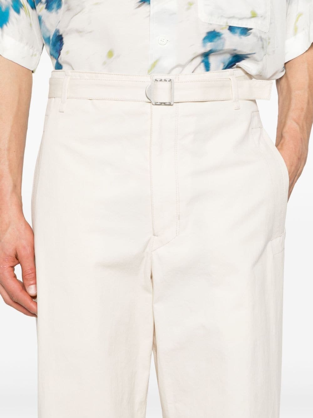 mid-rise straight-leg trousers - 5
