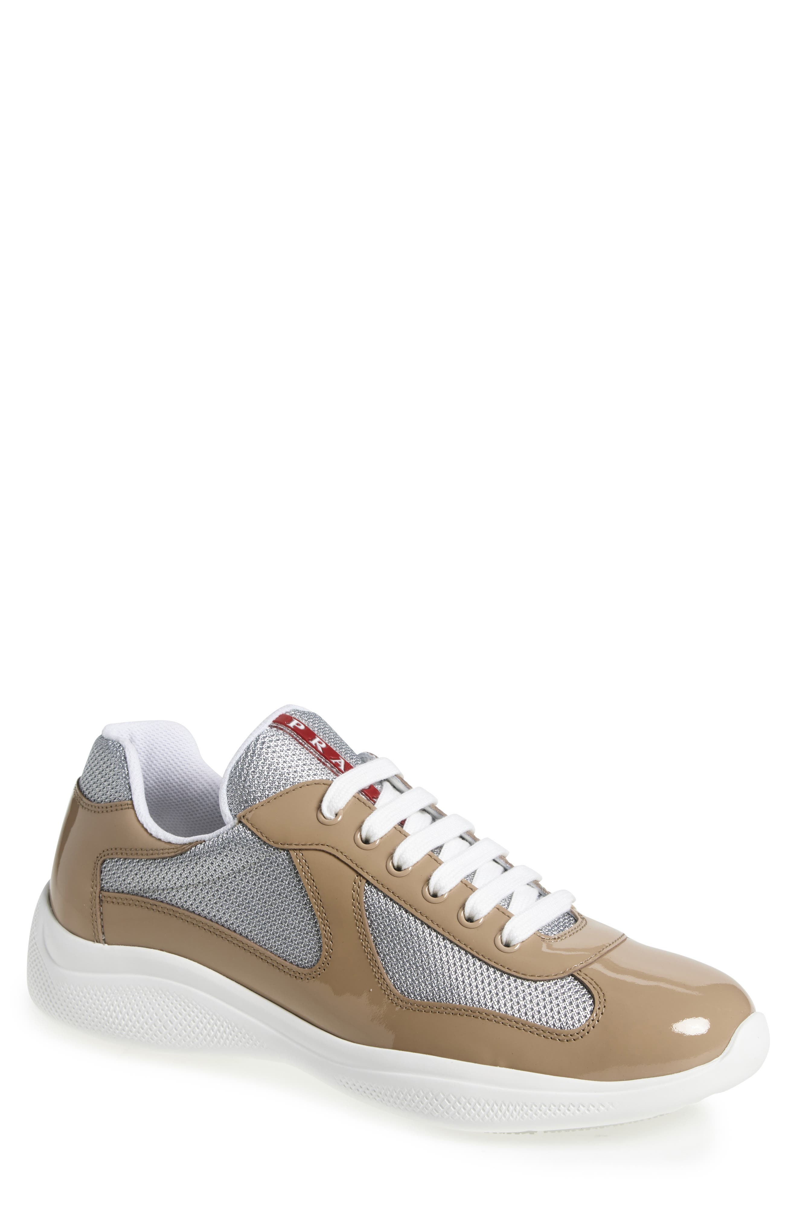 Prada America's Cup Sneaker in Beige/Argento at Nordstrom - 1