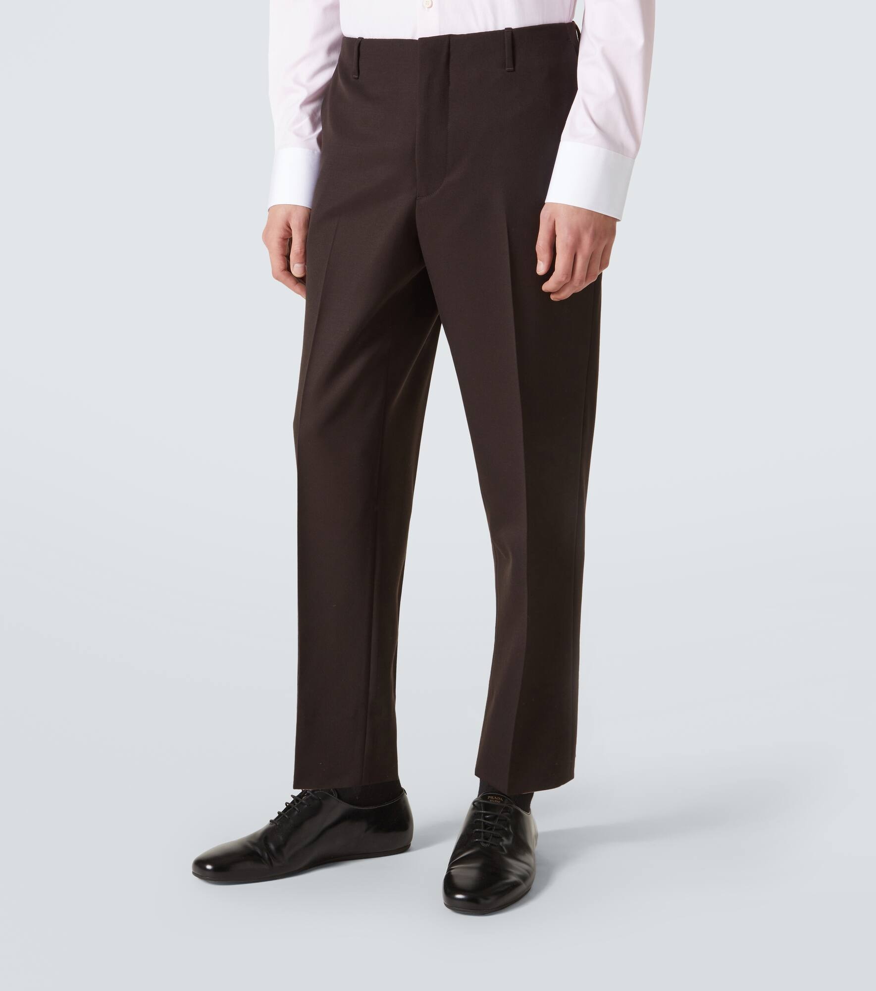 Wool gabardine suit pants - 3