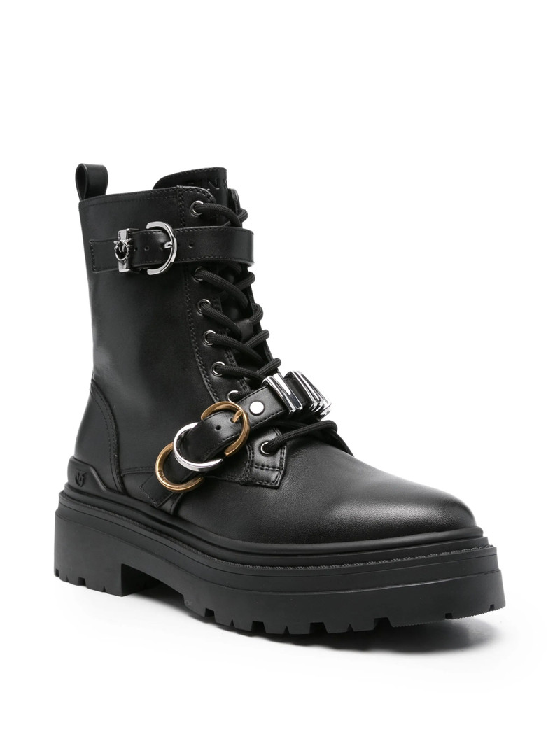 PINKO Pinko Leather Combat Boots outlook