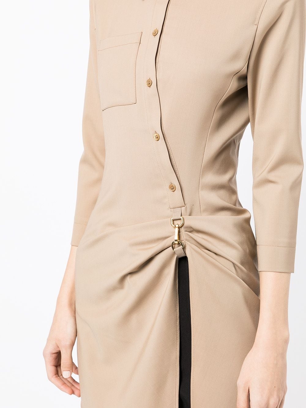 ruched long-sleeved top - 10
