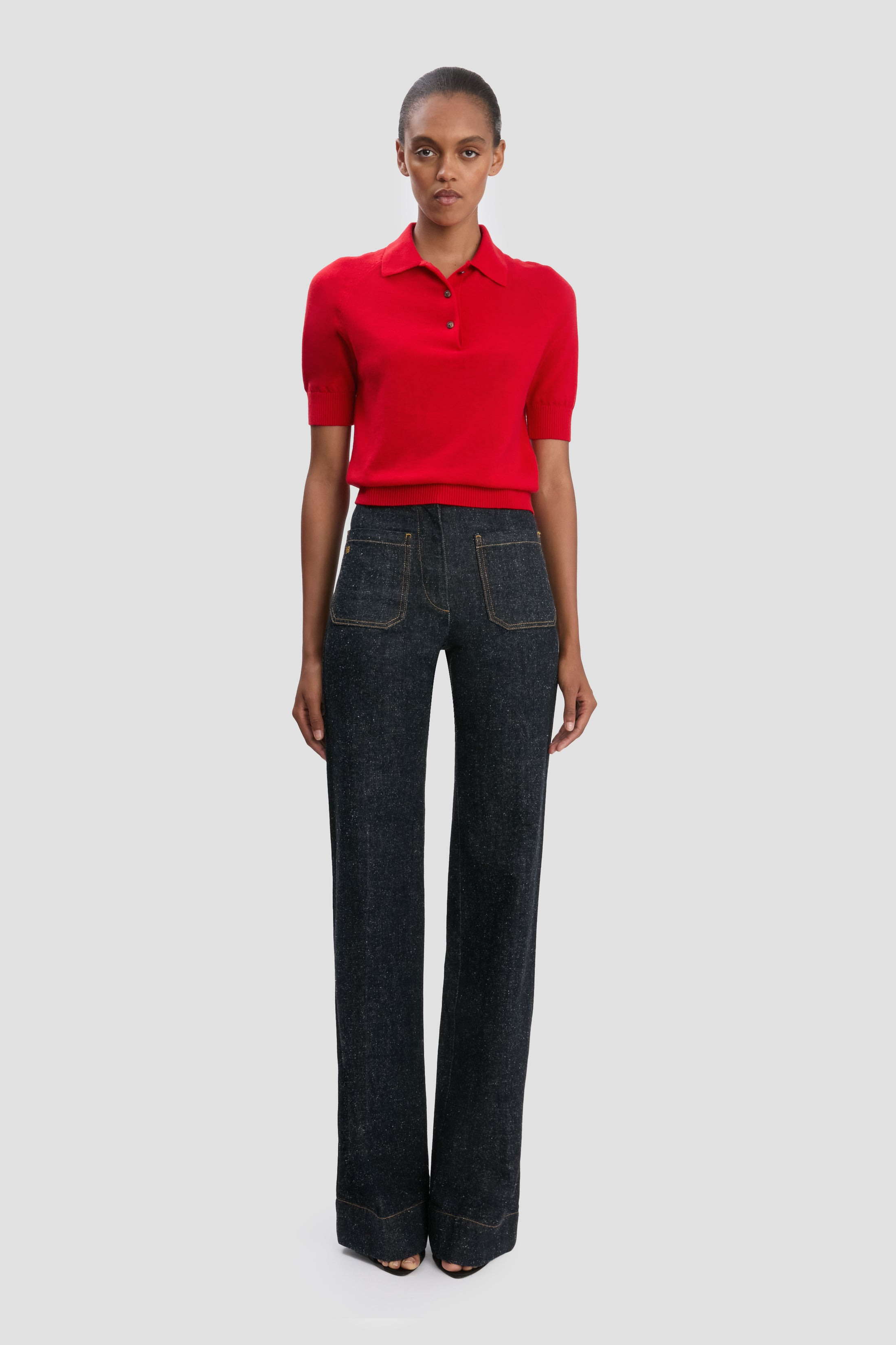 Polo Top In Cardinal Red - 2