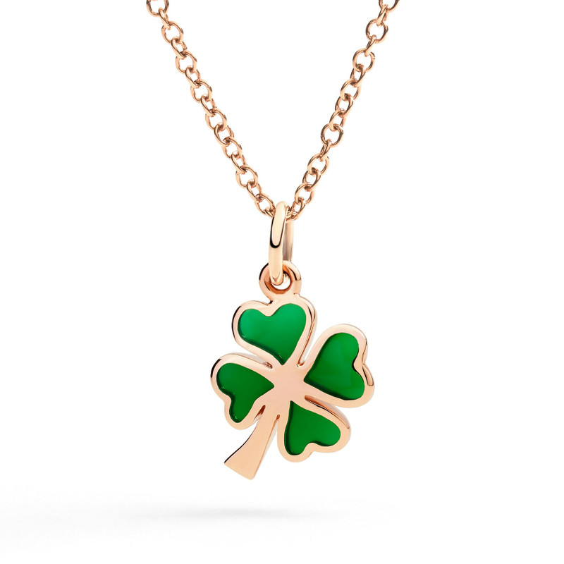 DoDo ROSE GOLD & ENAMEL FOUR LEAF CLOVER CHARM outlook