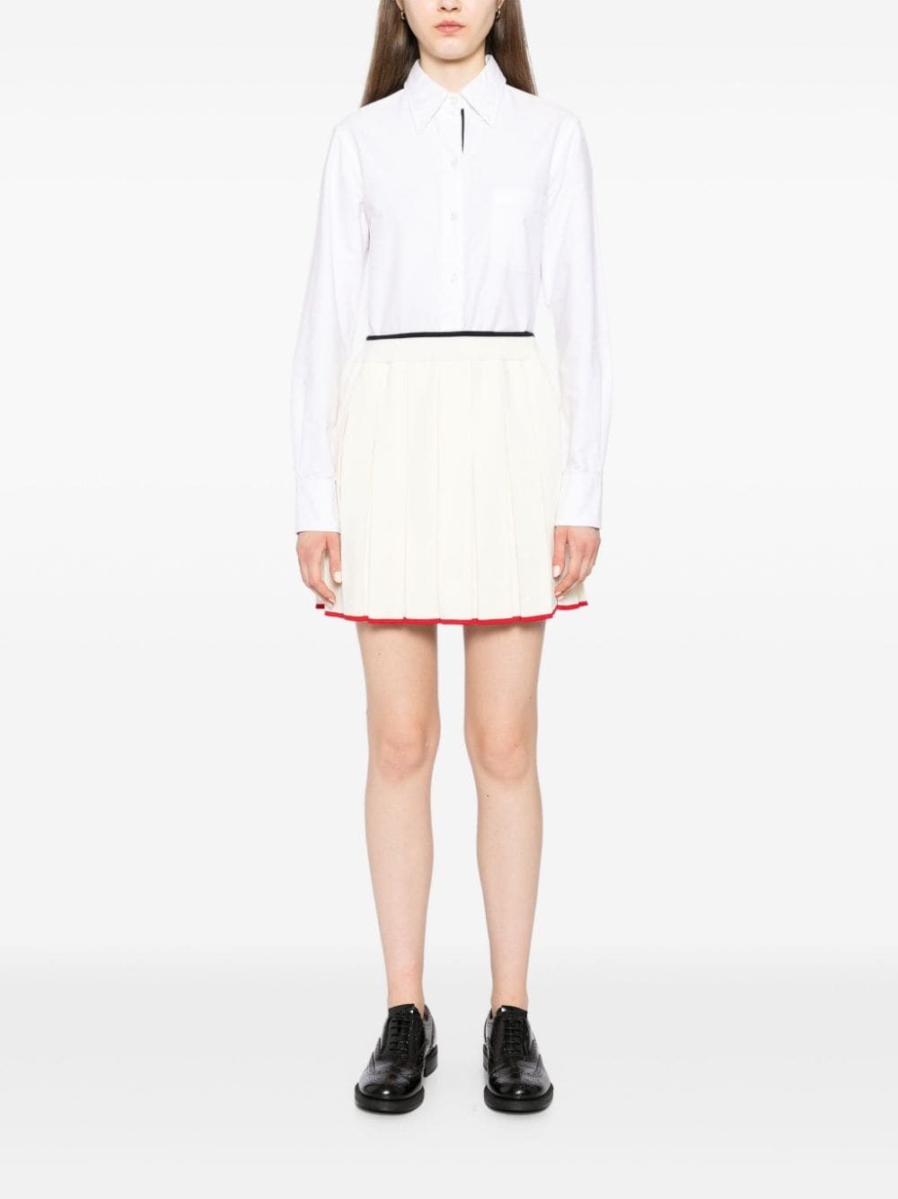 pleated knitted mini skirt - 2
