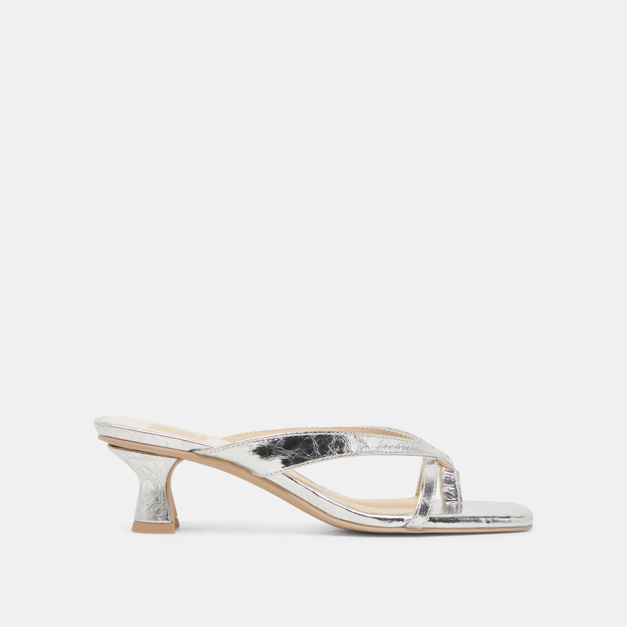 BREVEL HEELS SILVER DISTRESSED LEATHER - 1