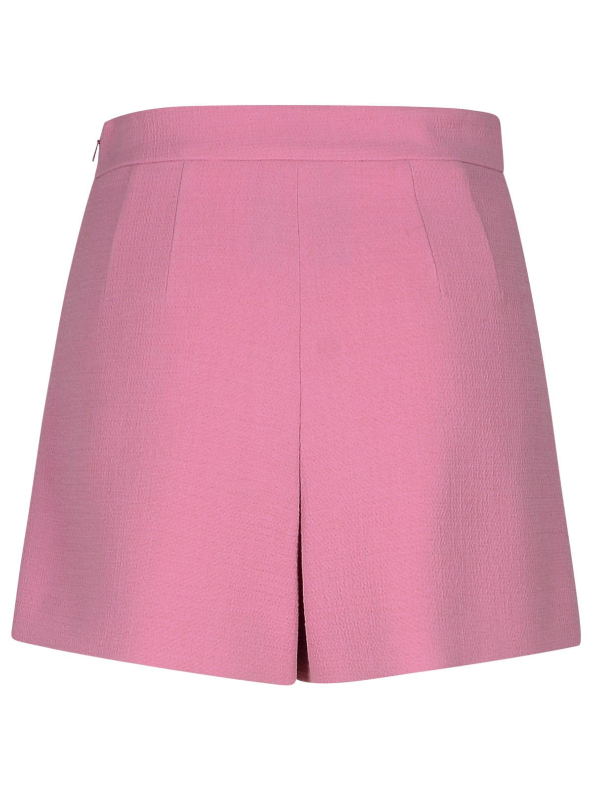 Moschino Pink Virgin Wool Blend Shorts Women - 3