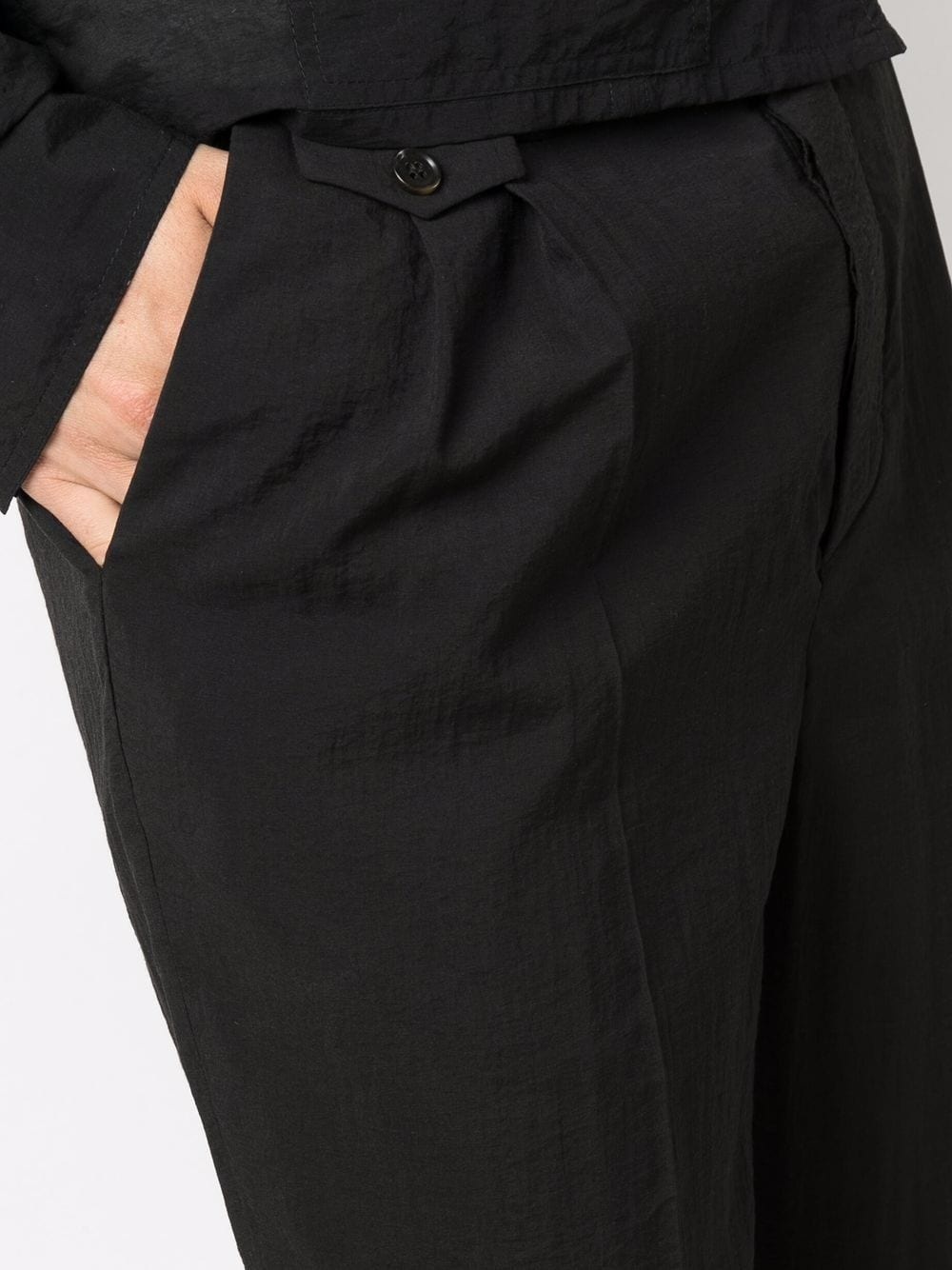 box pleat straight trousers - 5