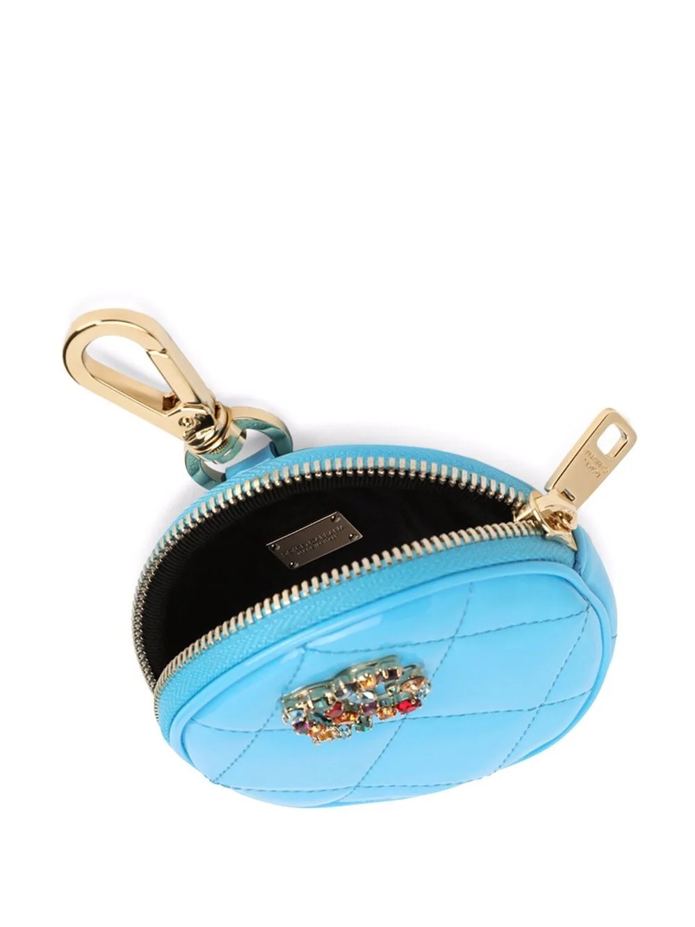 crystal-logo round coin purse - 5