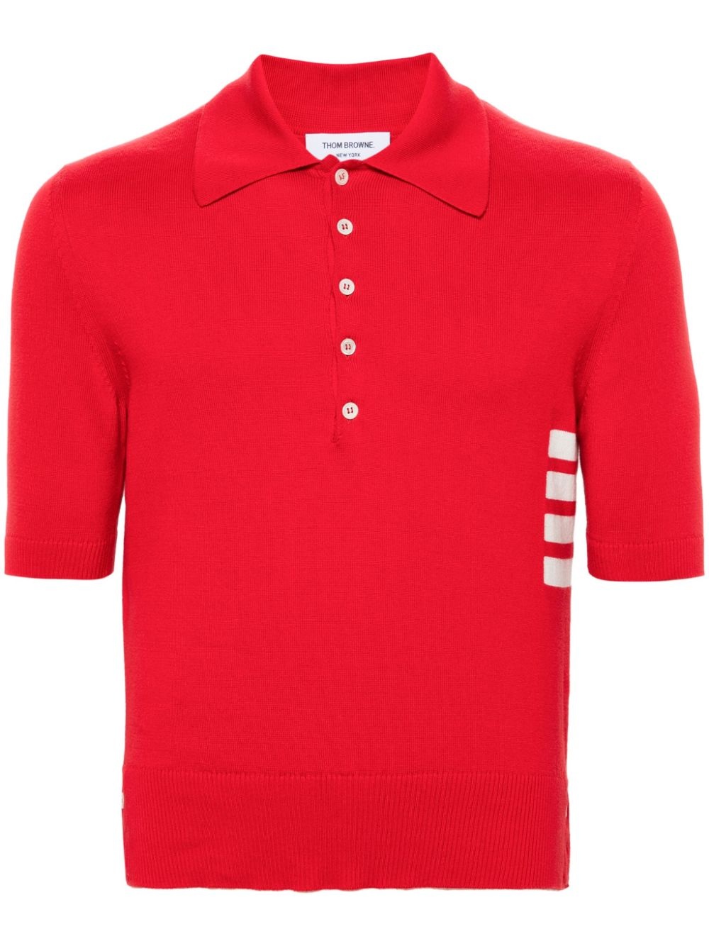 4-Bar knitted polo shirt - 1