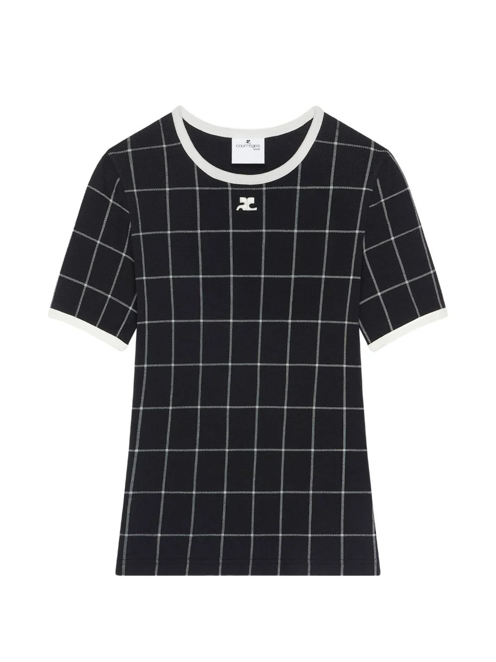 contrast-trim T-shirt - 1