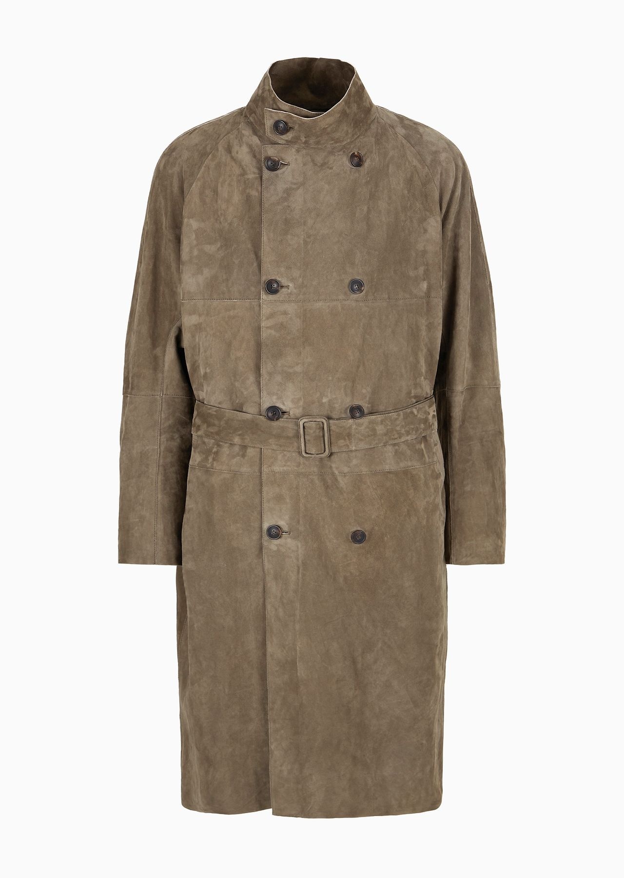 Suede trench coat - 1