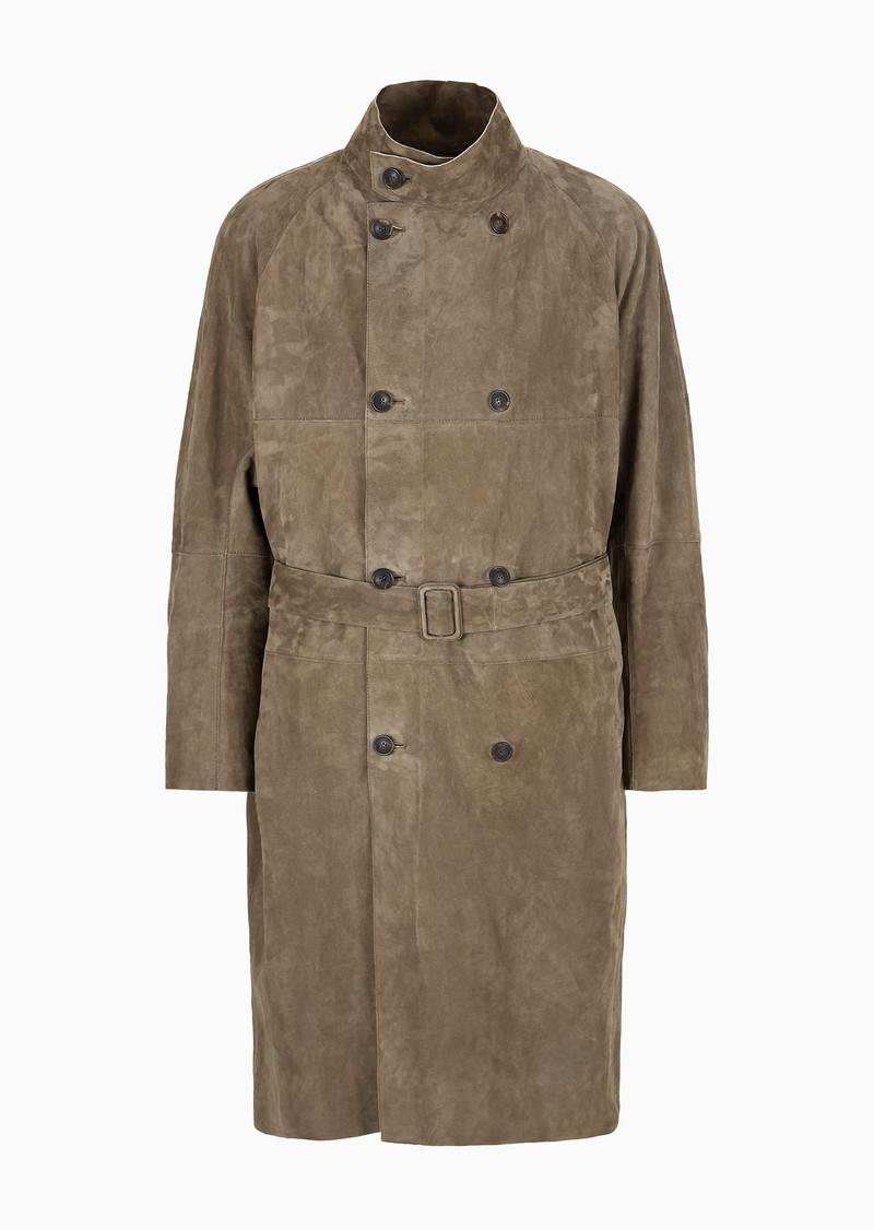 Suede trench coat 1