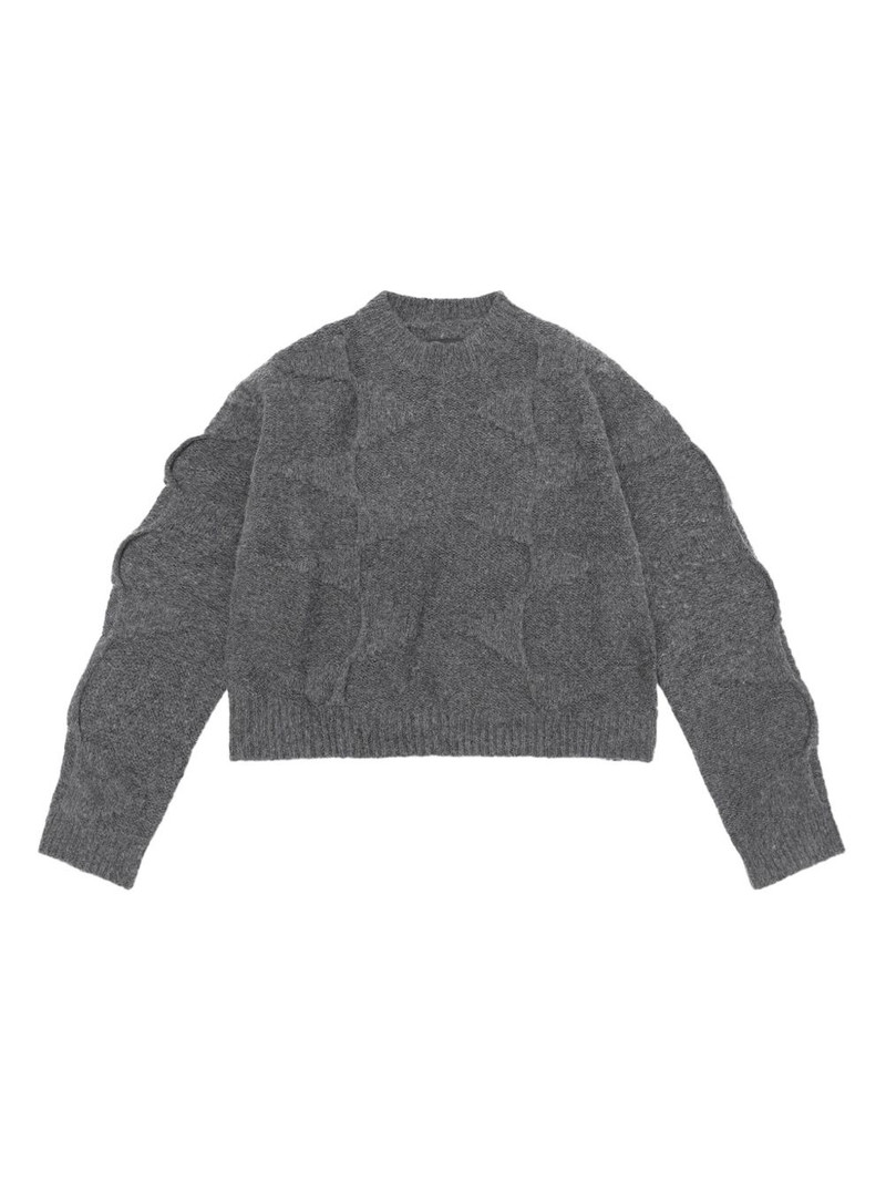 merino wool blend cropped sweater 1