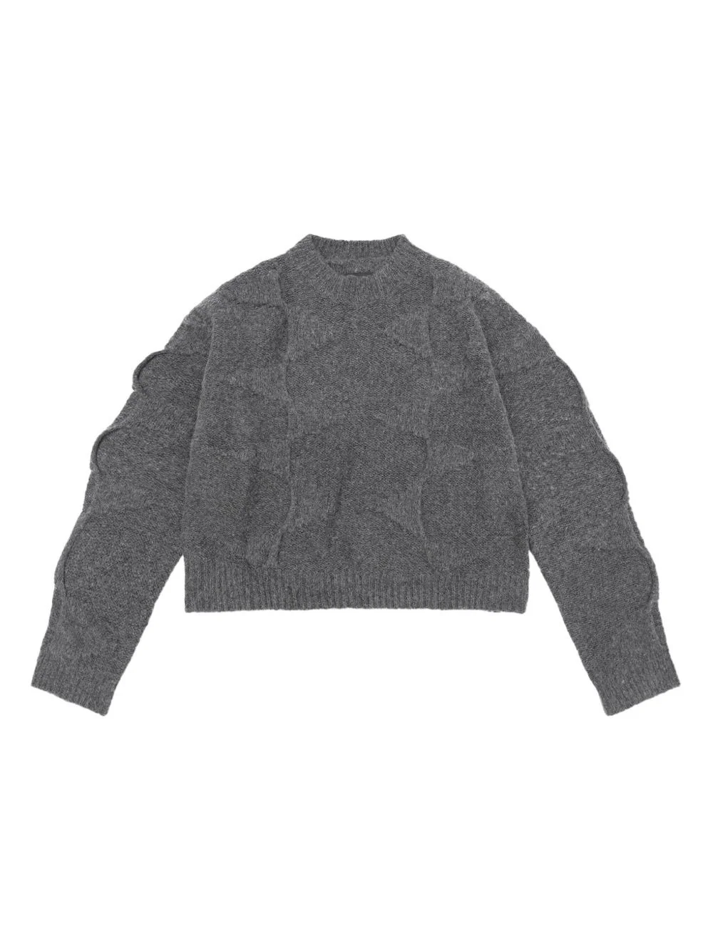 merino wool blend cropped sweater - 1