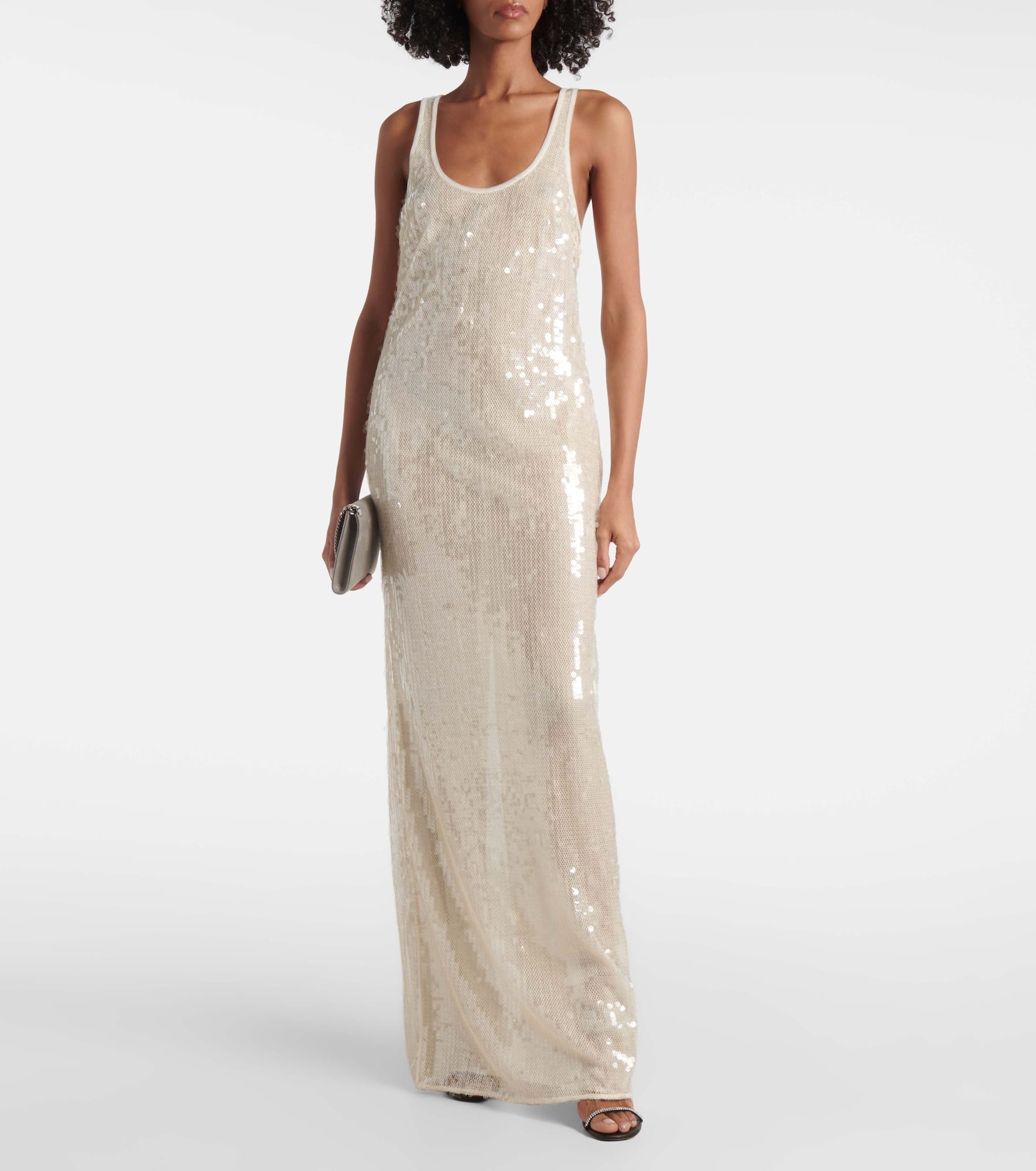 Sheer sequined maxi dress - 2