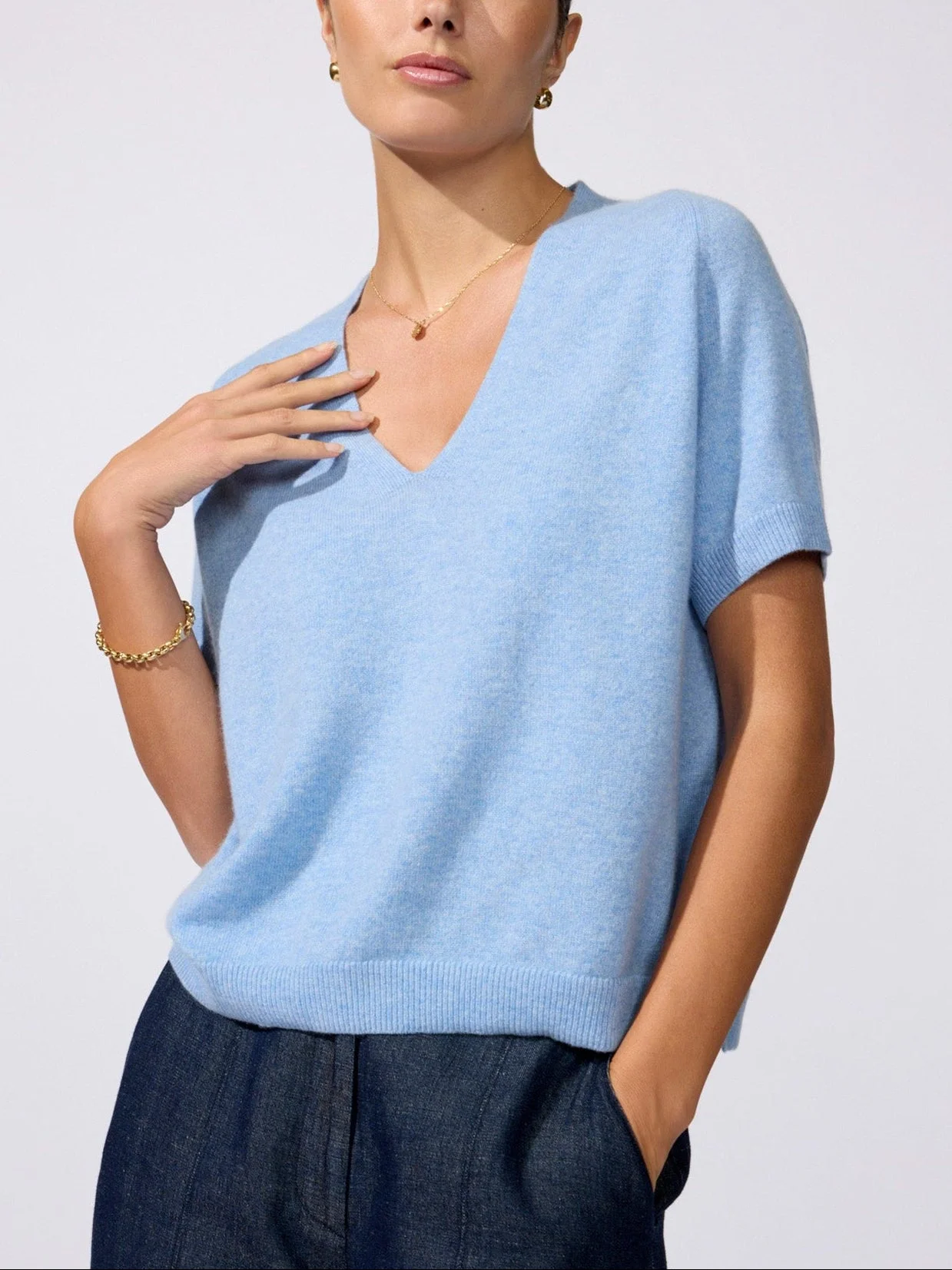 The Ivy Cashmere Vee - 1