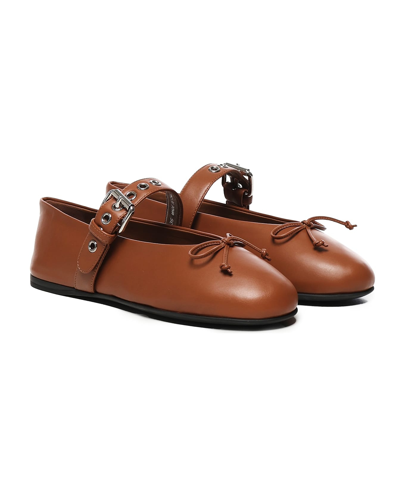 Leather Ballet Flats - 2