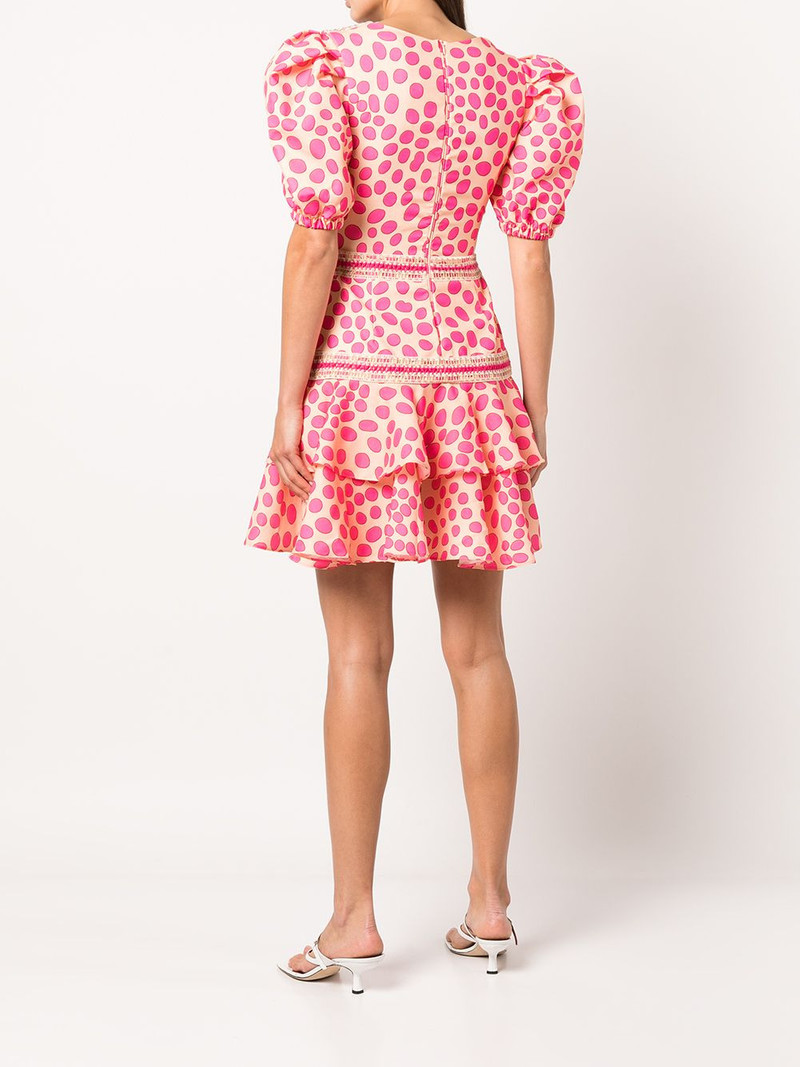 polka-dot lace-trim mini dress 4