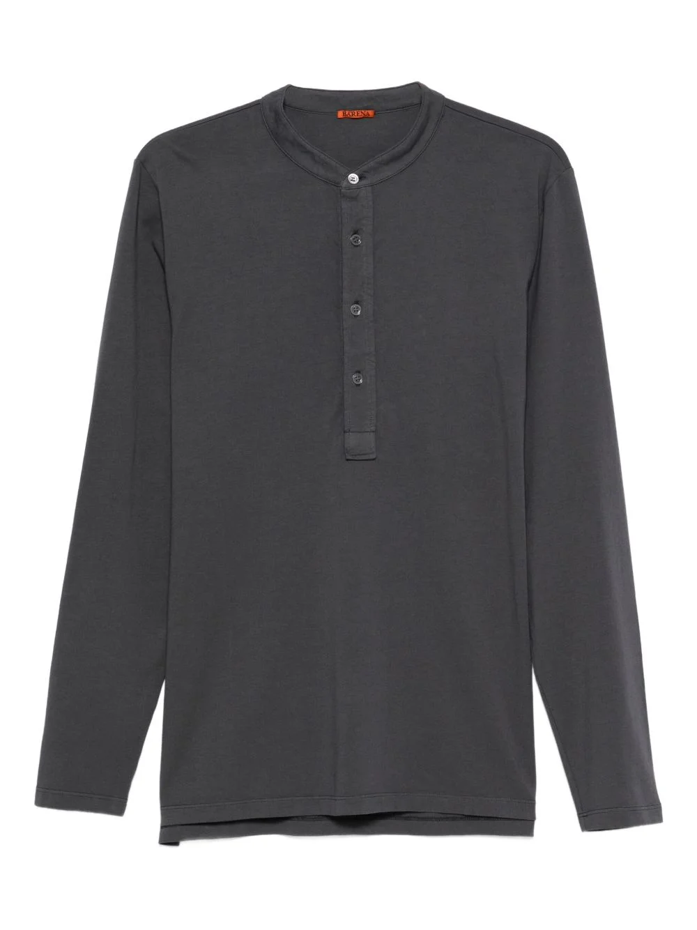 Henley-neck long-sleeve T-shirt - 1